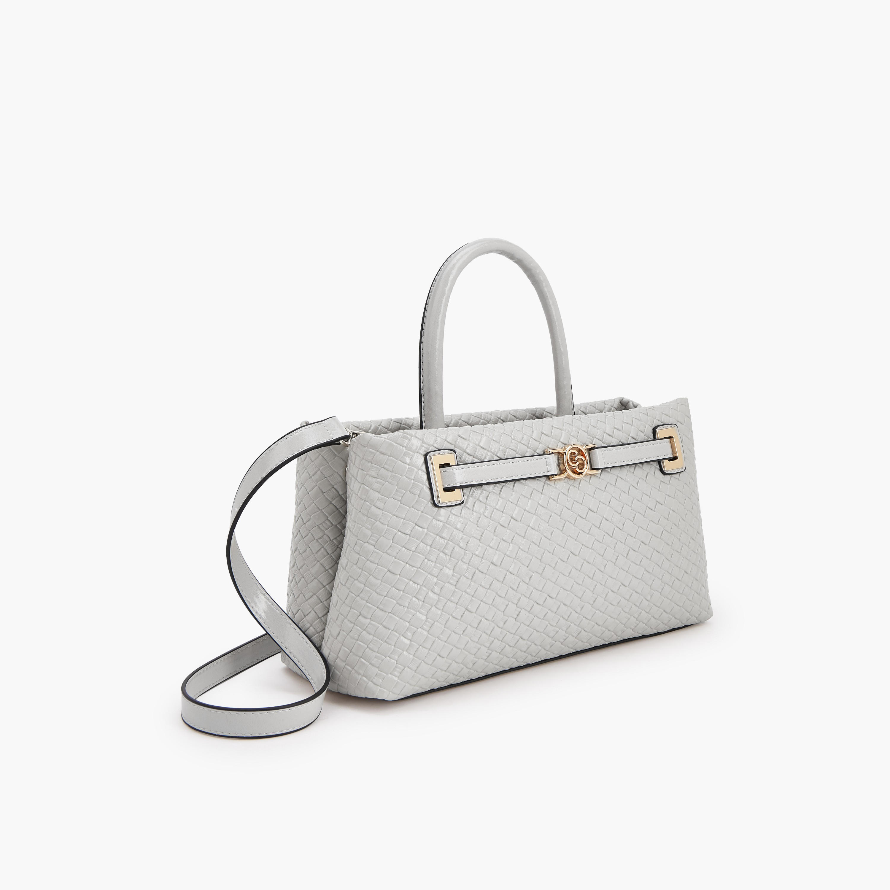 Celeste Textured Satchel Bag with Detachable Strap-women-bagsandwallets-handbags-image-3
