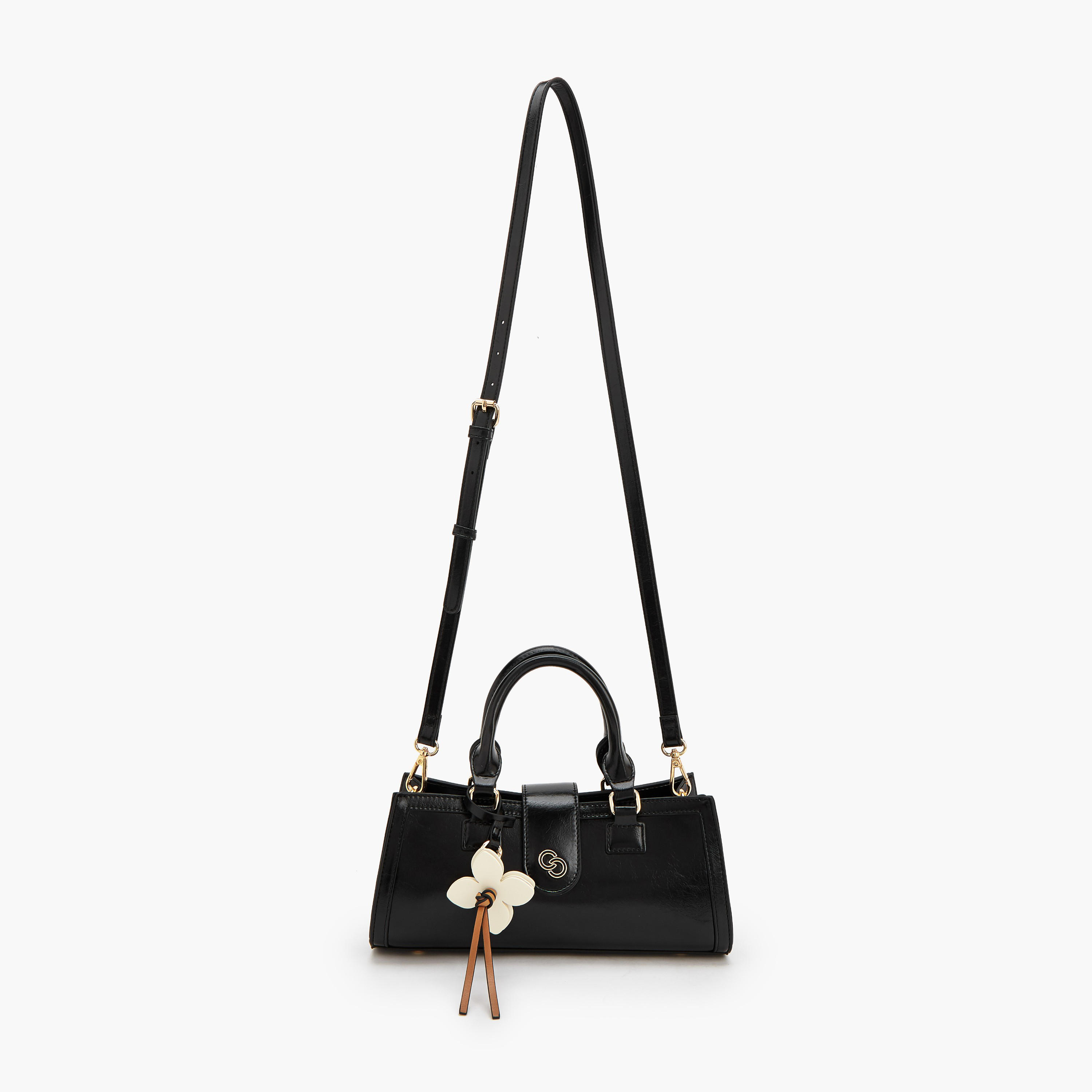 Celeste Solid Tote Bag with Floral Charm-women-bagsandwallets-handbags-image-2