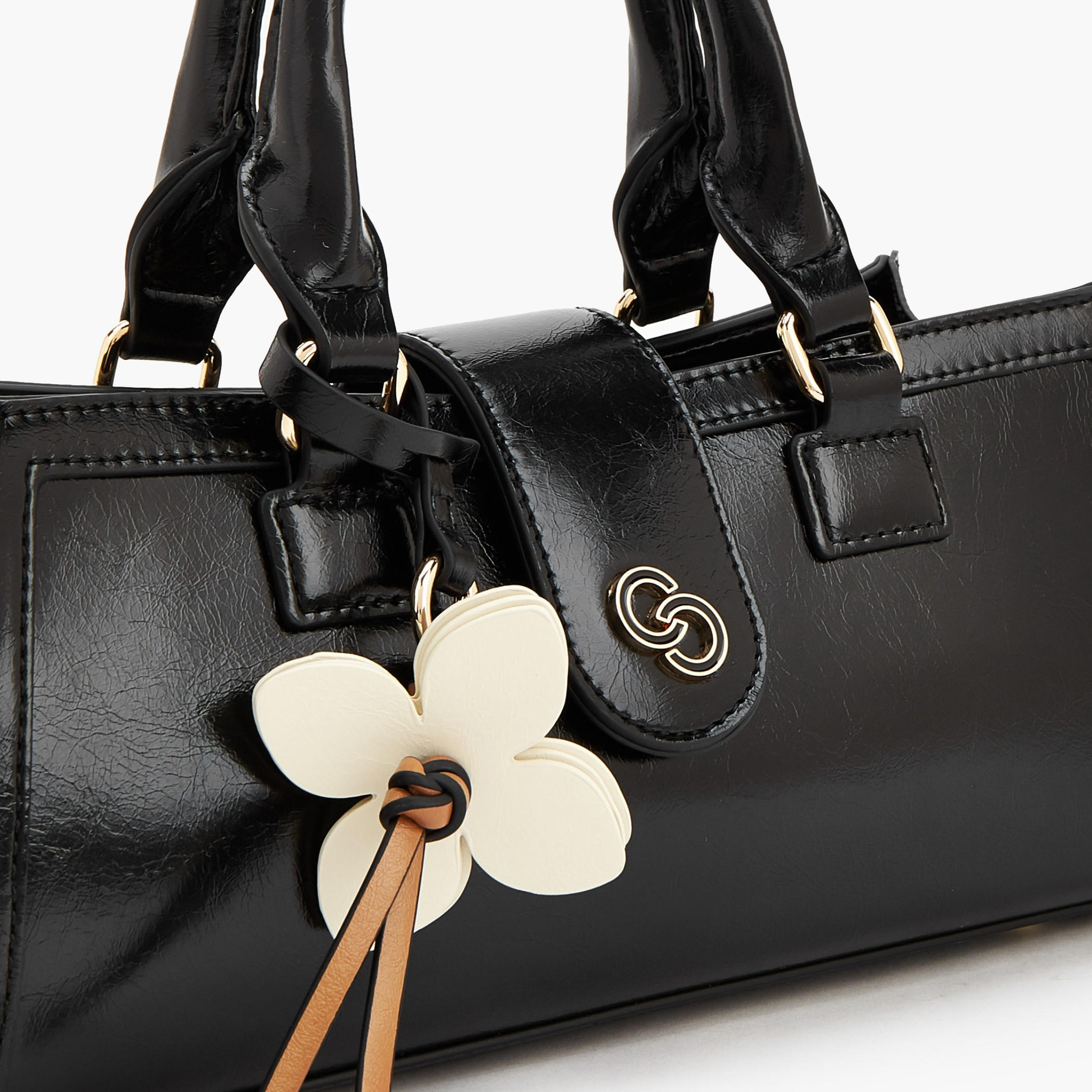 Celeste Solid Tote Bag with Floral Charm-women-bagsandwallets-handbags-image-4