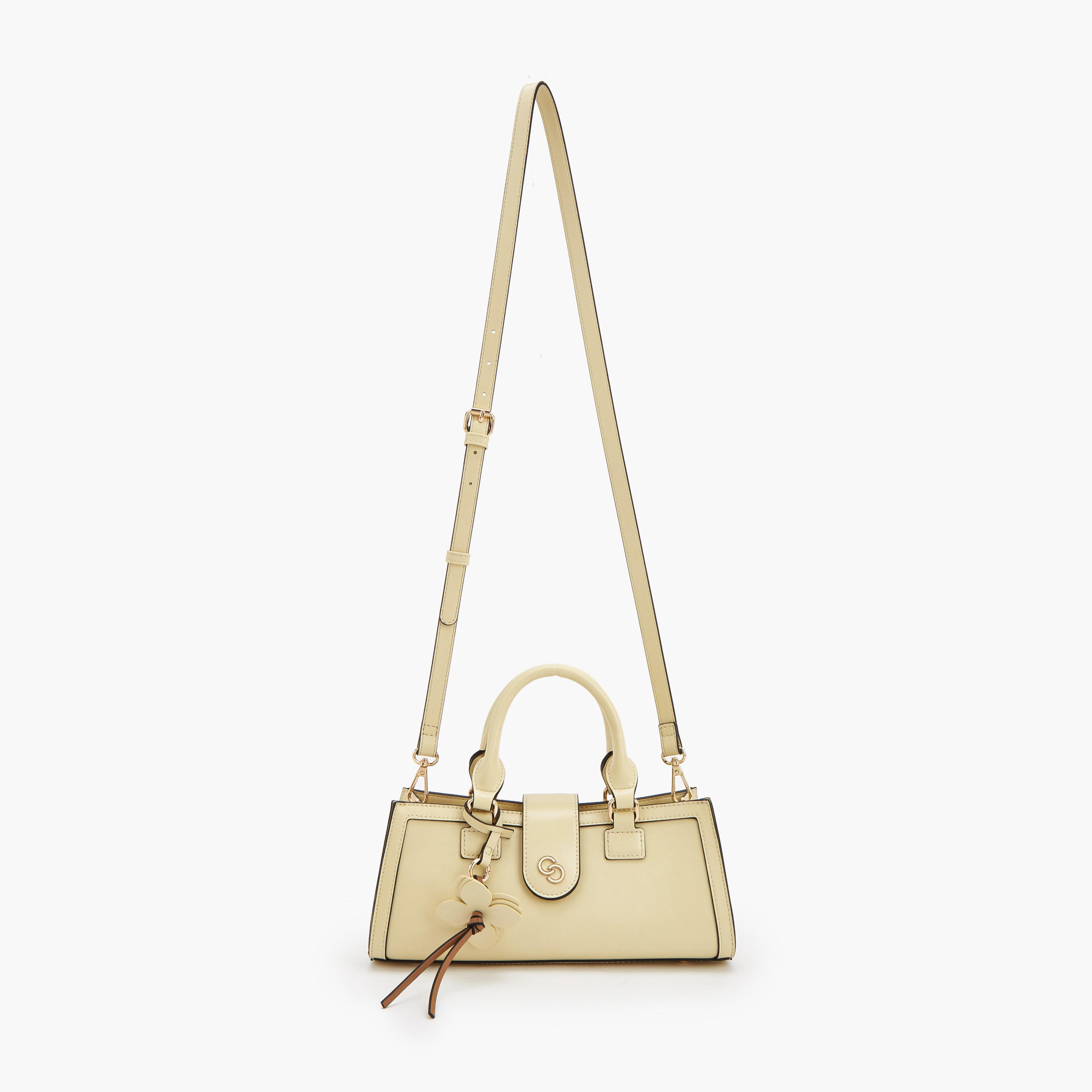 Celeste Solid Tote Bag with Floral Charm-women-bagsandwallets-handbags-image-2
