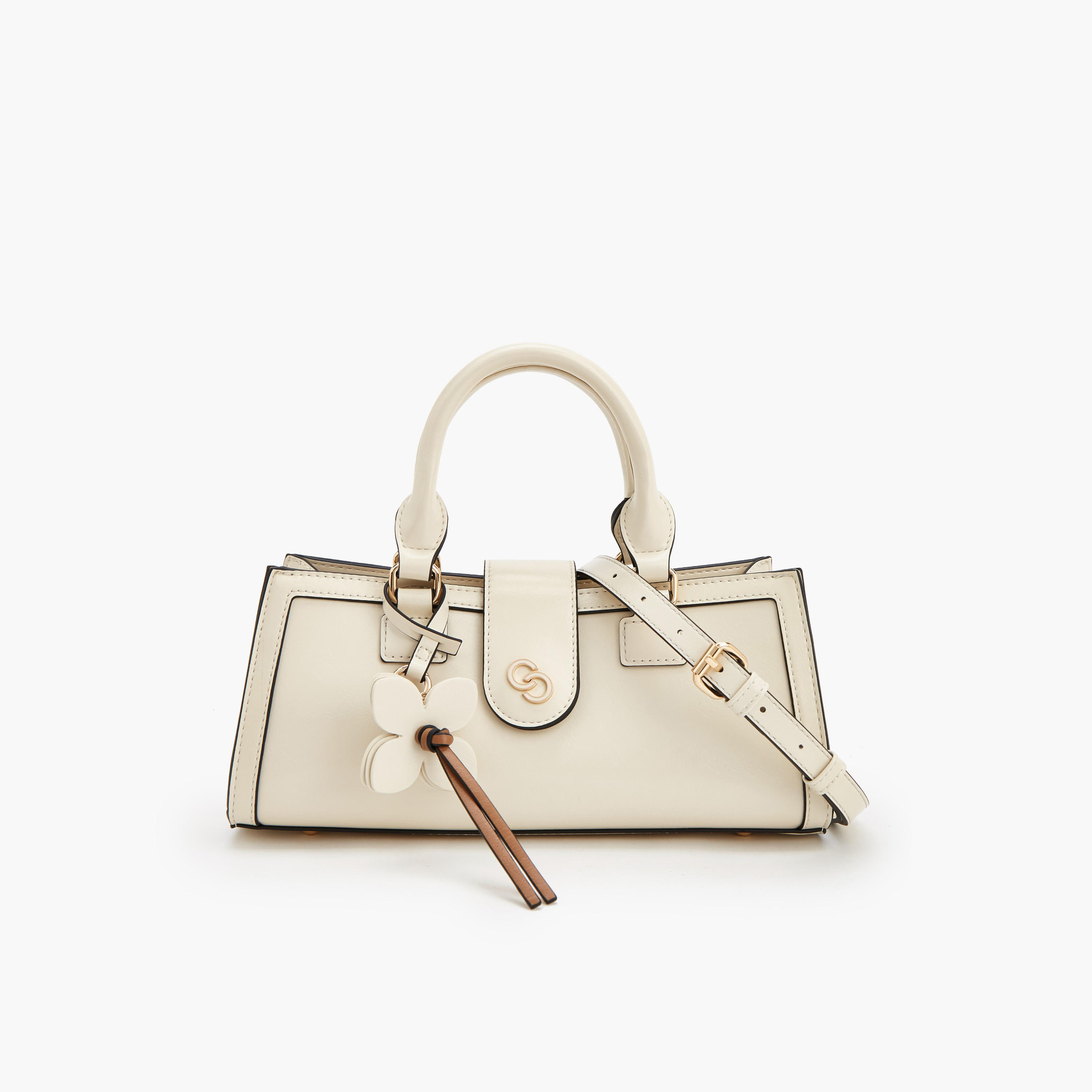 Celeste Solid Tote Bag with Floral Charm-women-bagsandwallets-handbags-image-1