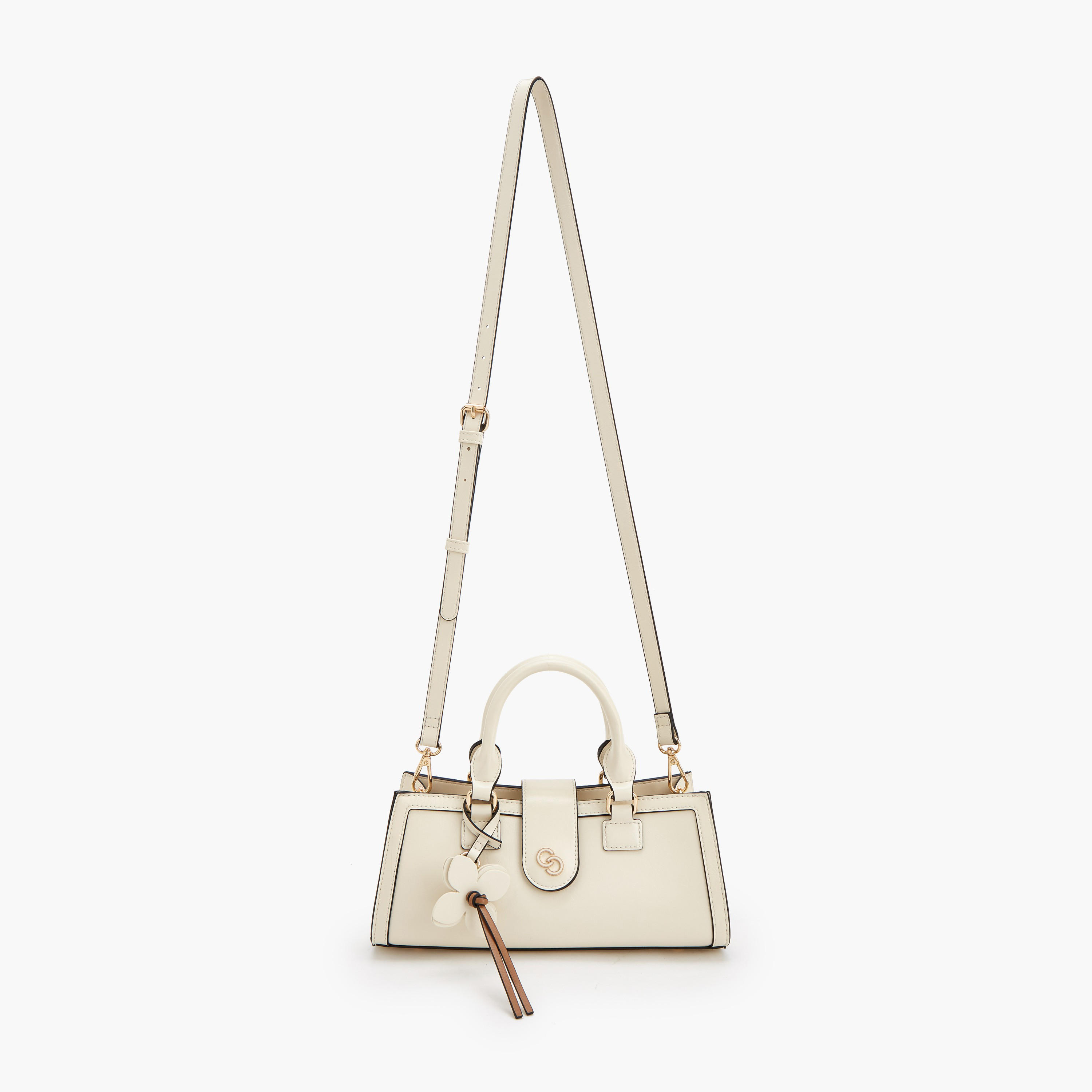 Celeste Solid Tote Bag with Floral Charm-women-bagsandwallets-handbags-image-2