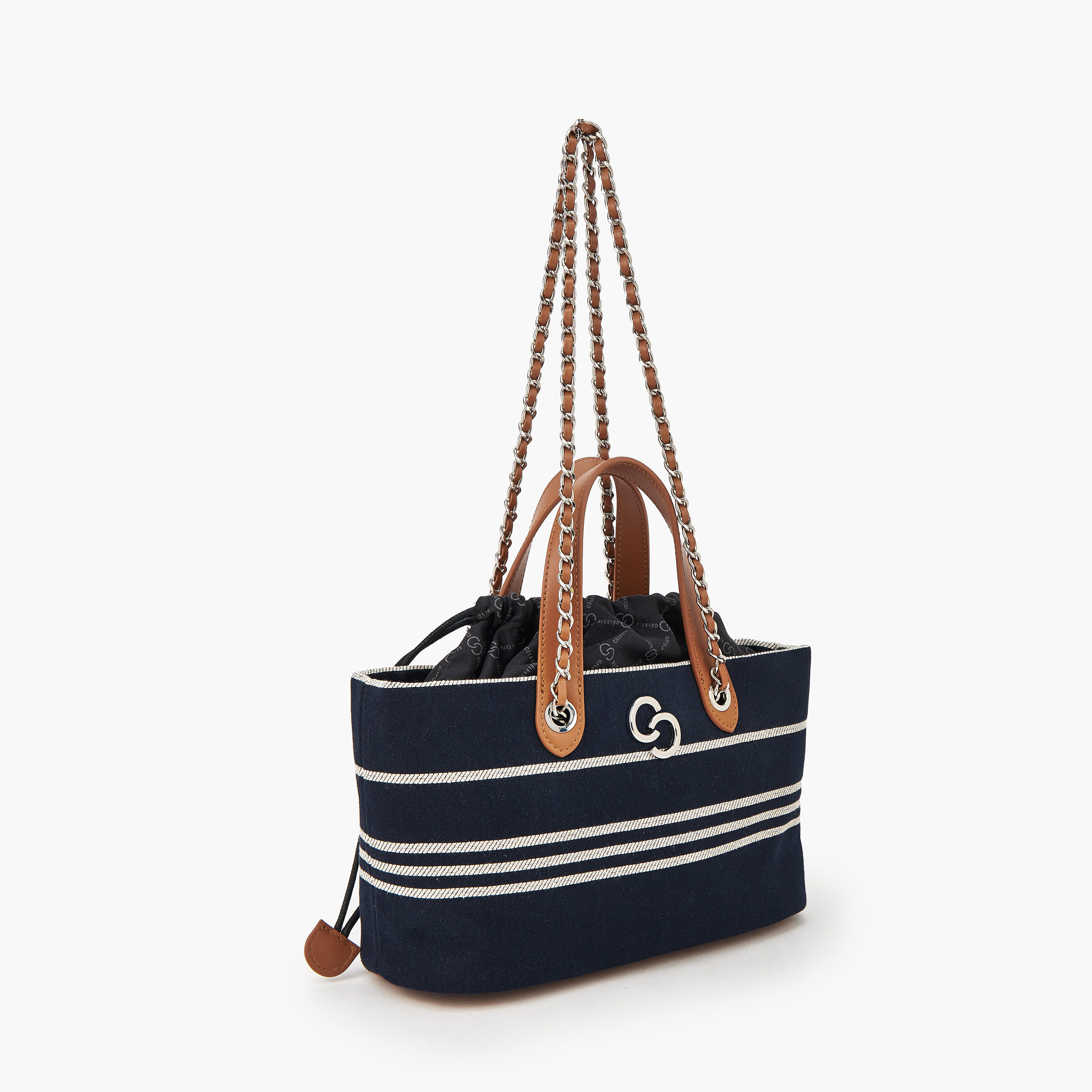 Celeste Striped Tote Bag with Double Handle-women-bagsandwallets-handbags-image-2