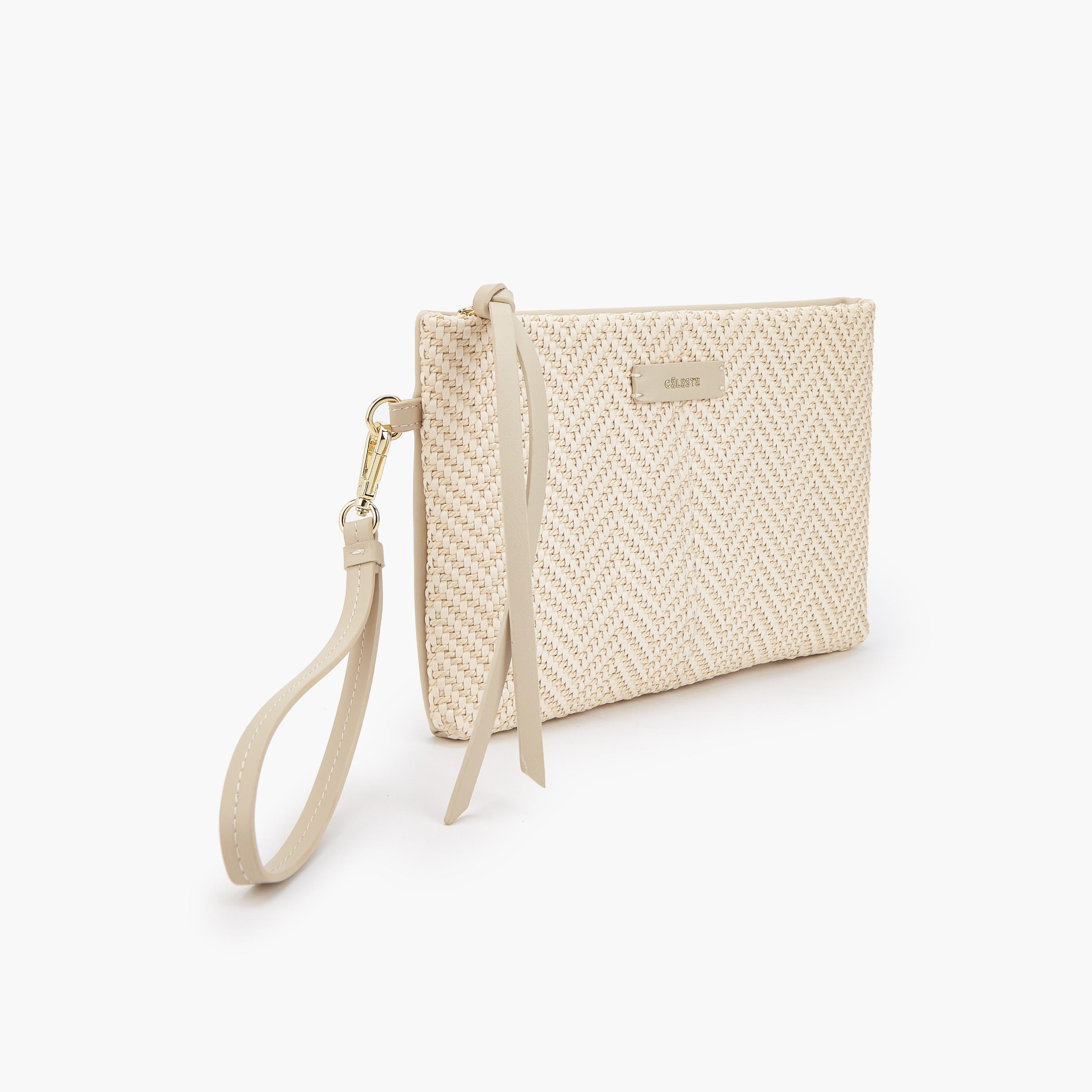 Celeste Woven Textured Clutch with Wristlet-women-bagsandwallets-handbags-image-2
