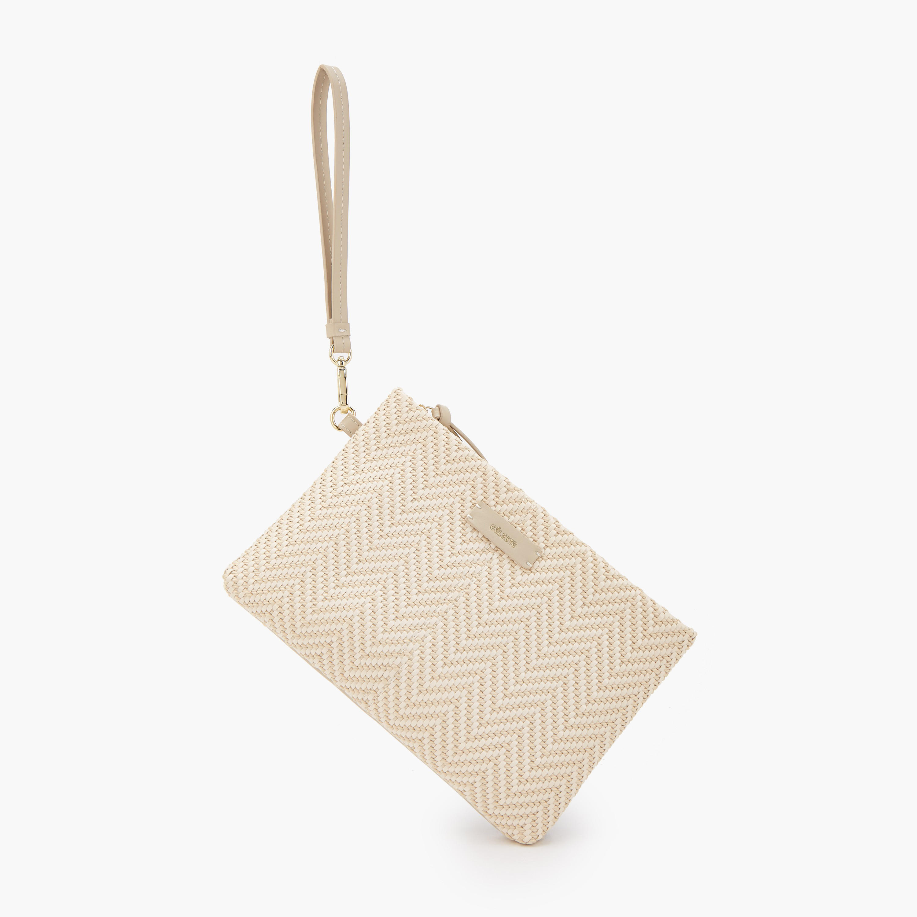 Celeste Woven Textured Clutch with Wristlet-women-bagsandwallets-handbags-image-6