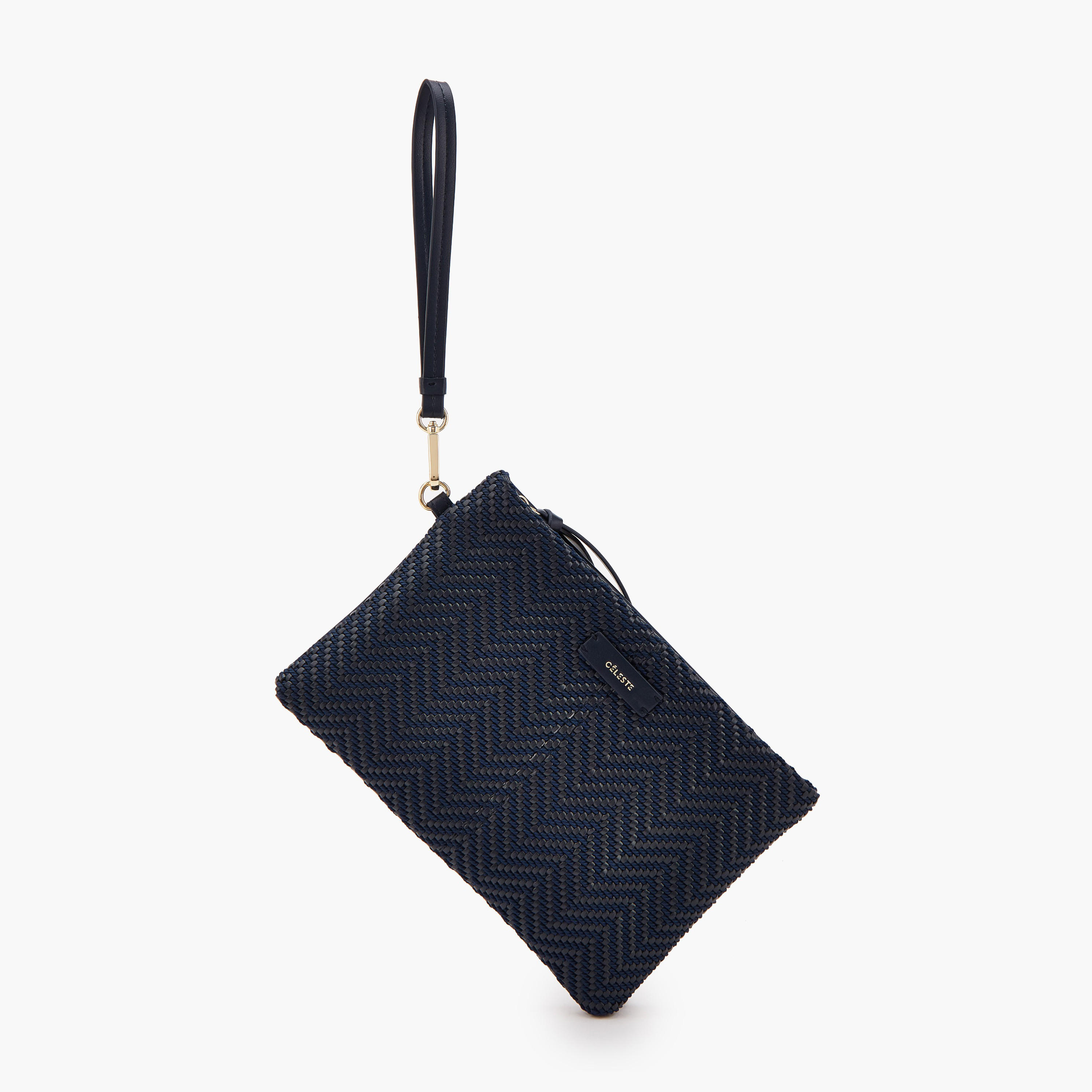 شنطة كلاتش بارزة الملمس بحزام معصم من سيليست-women-bagsandwallets-handbags-image-6