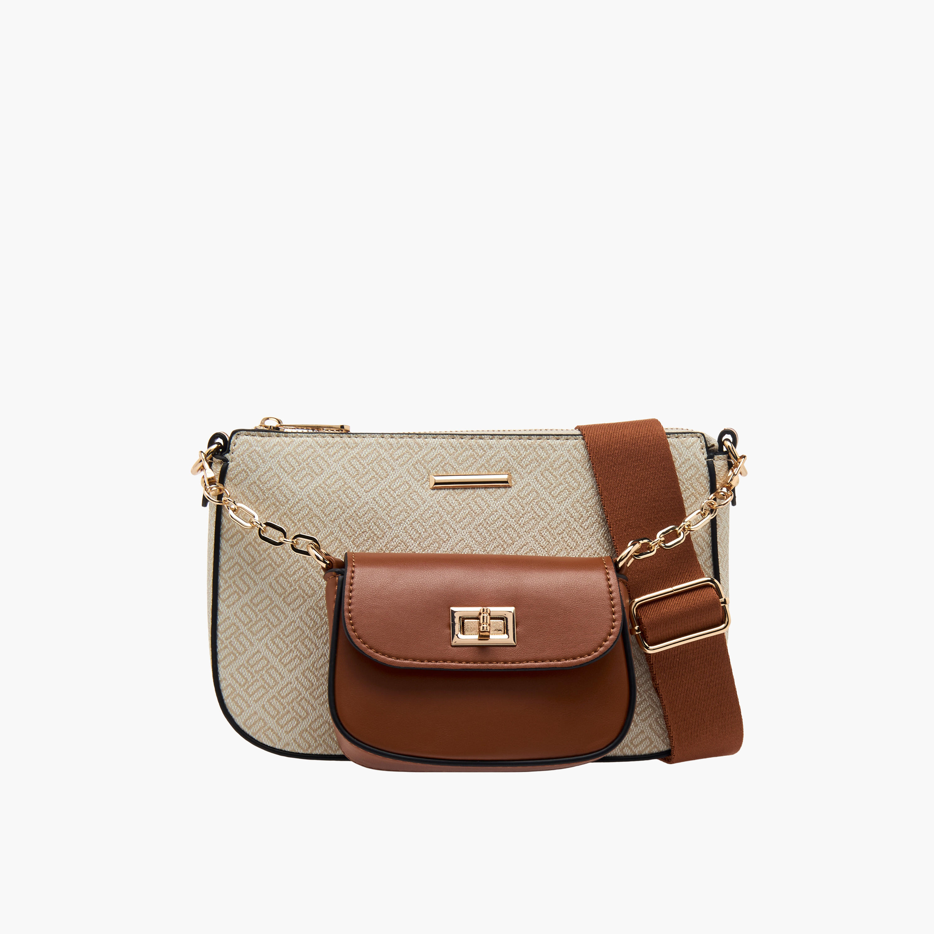 Sasha Printed Crossbody Bag with Detachable Pouch-women-bagsandwallets-handbags-image-1