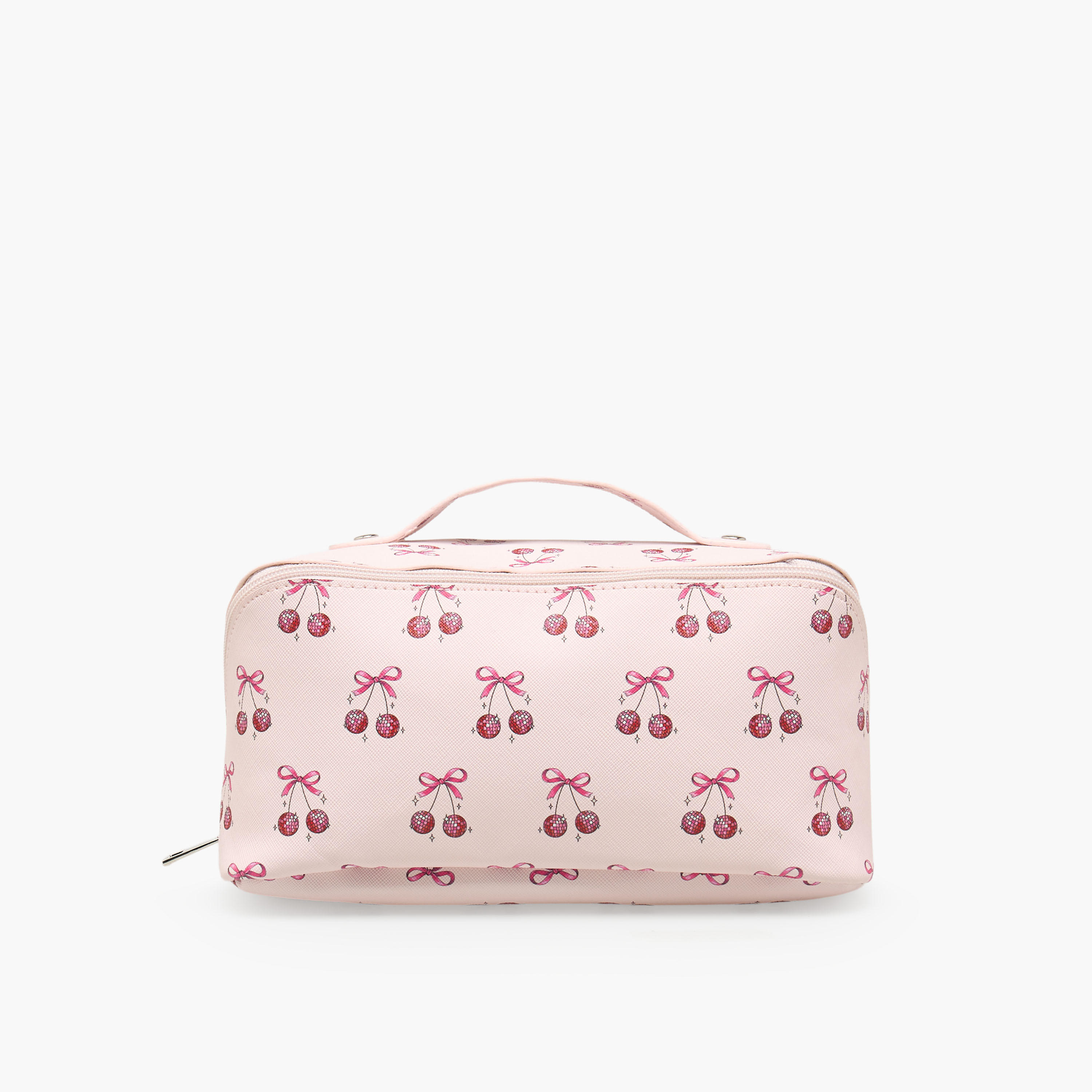 Cherry Print Cosmetic Bag with Handle-beautyandpersonalcare-makeup-brushesandaccessories-makeuppouches-image-1