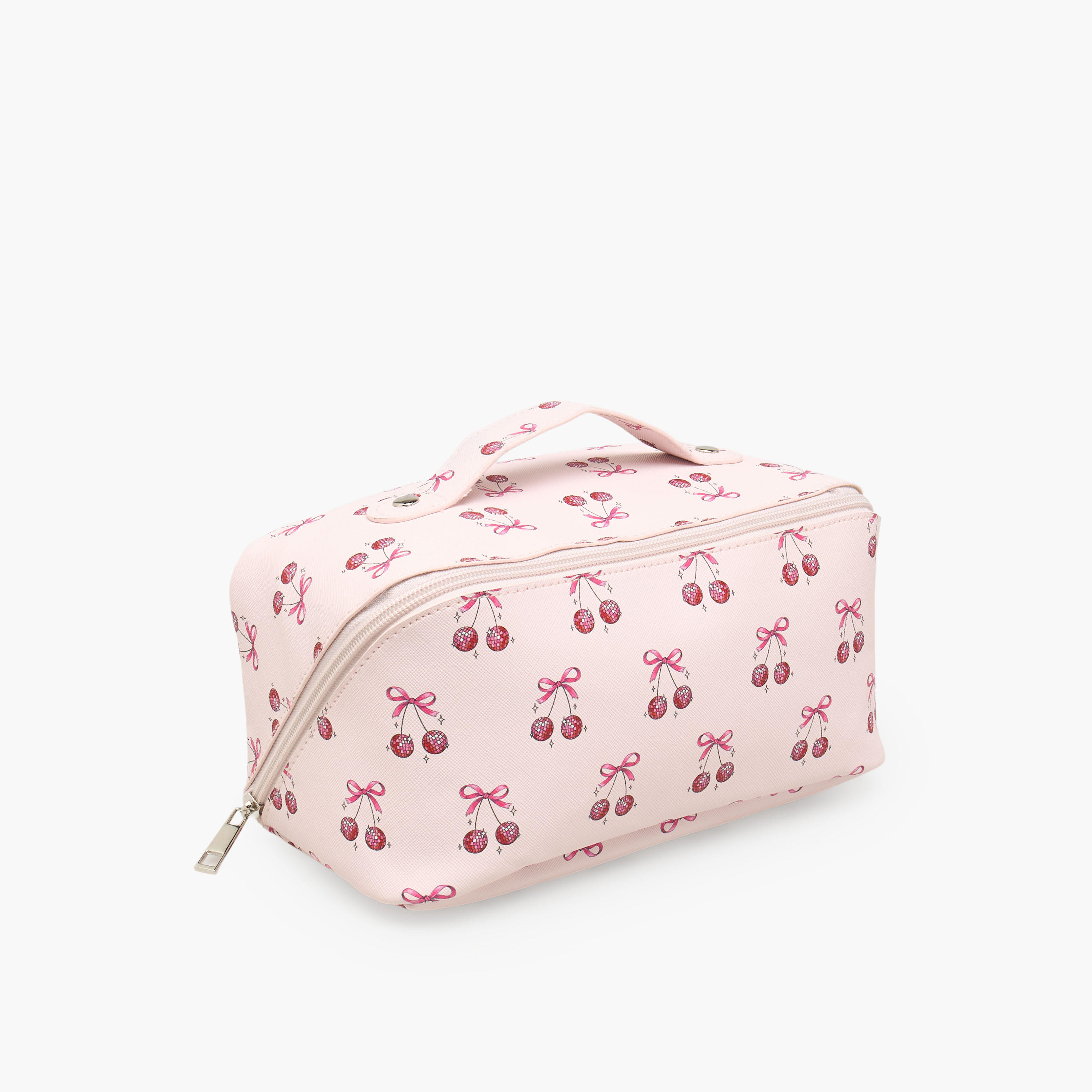 Cherry Print Cosmetic Bag with Handle-beautyandpersonalcare-makeup-brushesandaccessories-makeuppouches-image-2