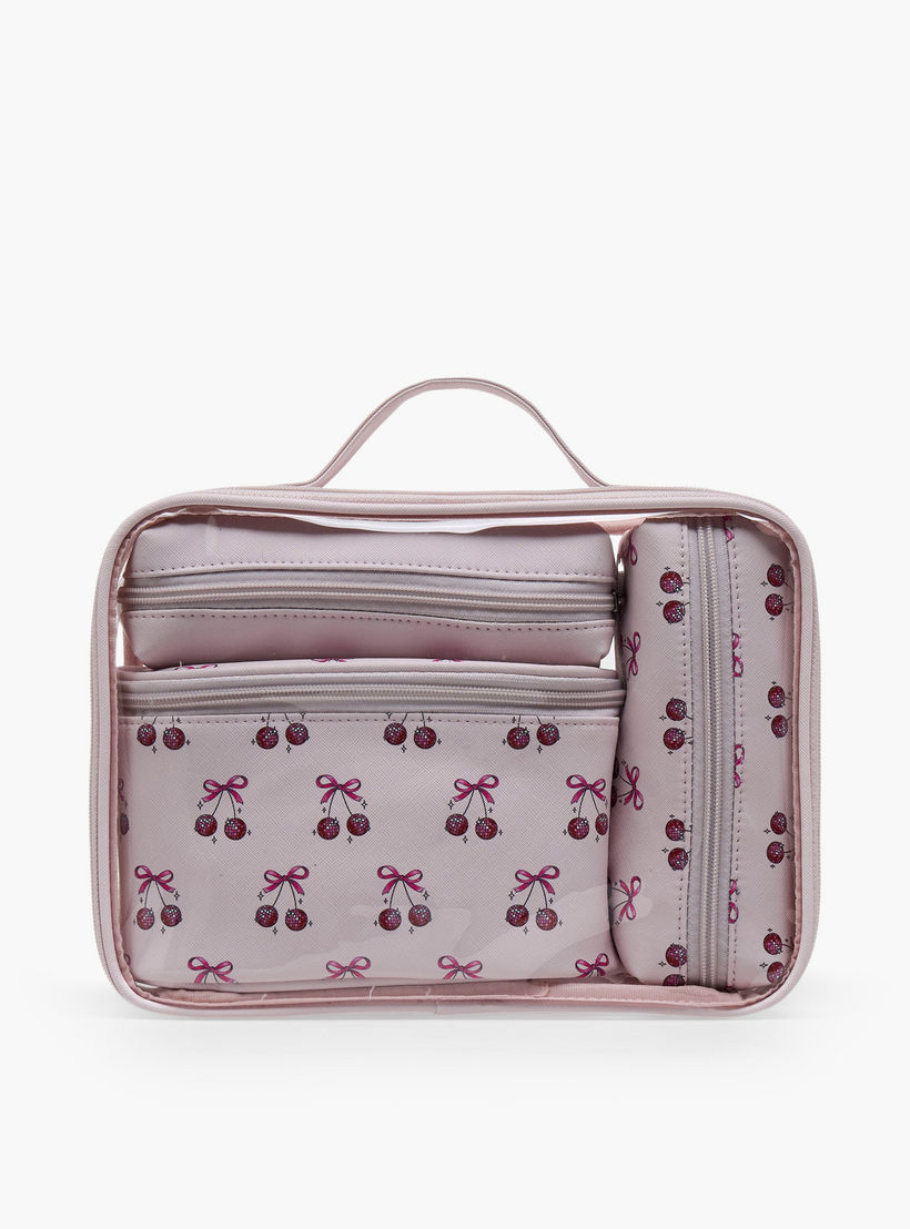Assorted 4-Piece Cosmetic Bag Set-household-storage-cosmeticorganizing-makeuporganizersandsets-image-2