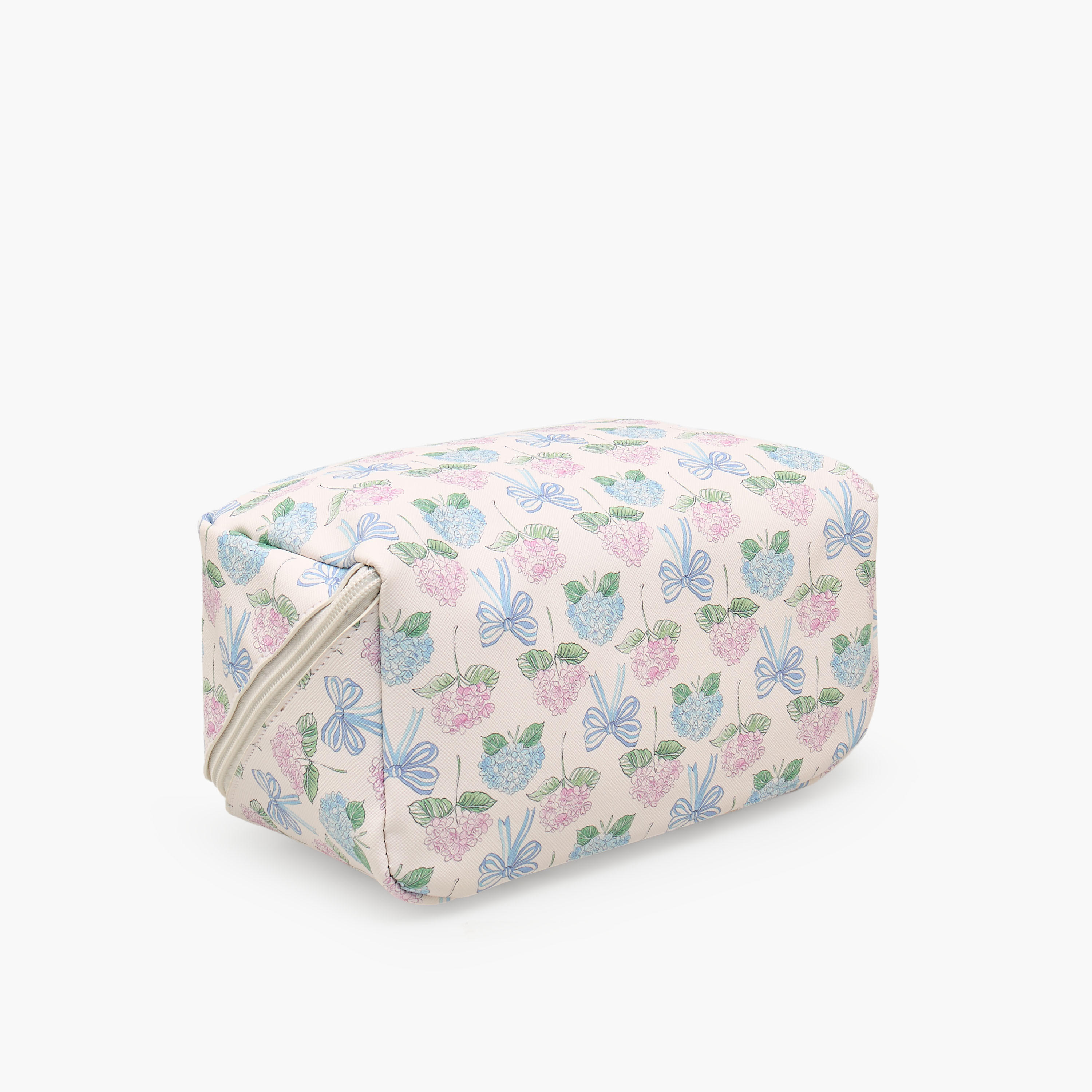 Floral Print Cosmetic Bag with Handle-beautyandpersonalcare-makeup-brushesandaccessories-makeuppouches-image-6