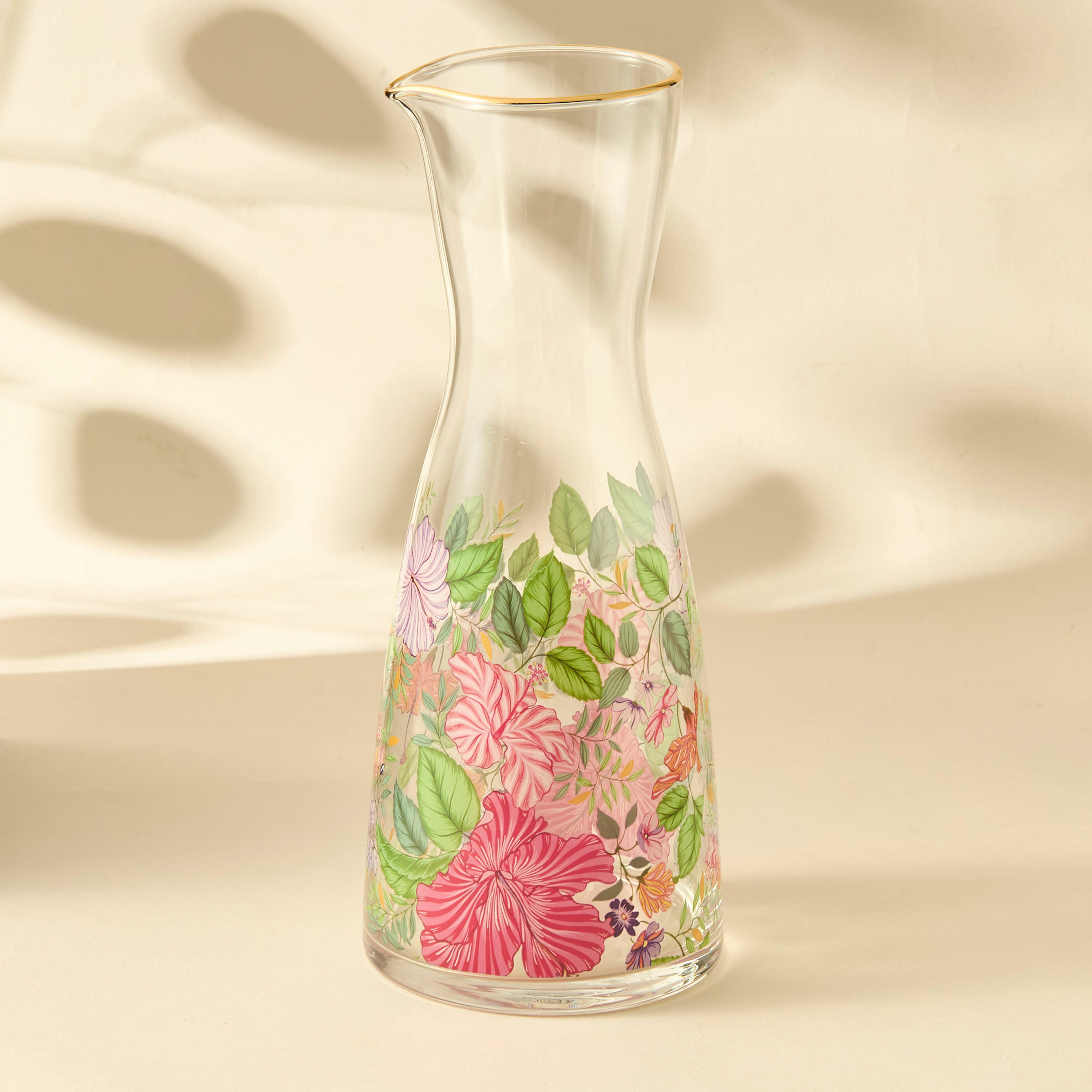 طقم أكواب وإبريق 5 قطع بطبعات زهور من سمر هوت-household-dining-glassware-drinkingglasses-image-3
