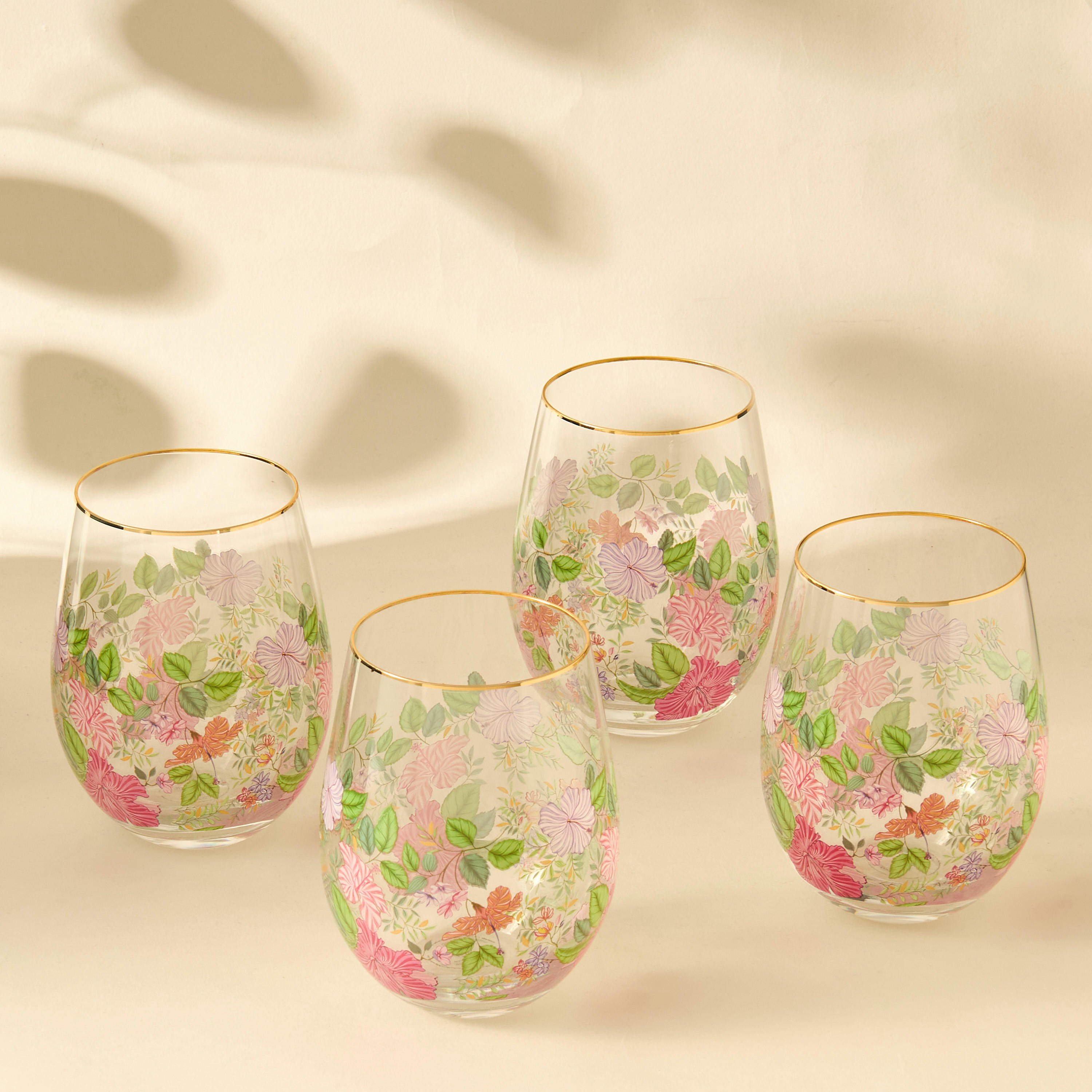 طقم أكواب وإبريق 5 قطع بطبعات زهور من سمر هوت-household-dining-glassware-drinkingglasses-image-4