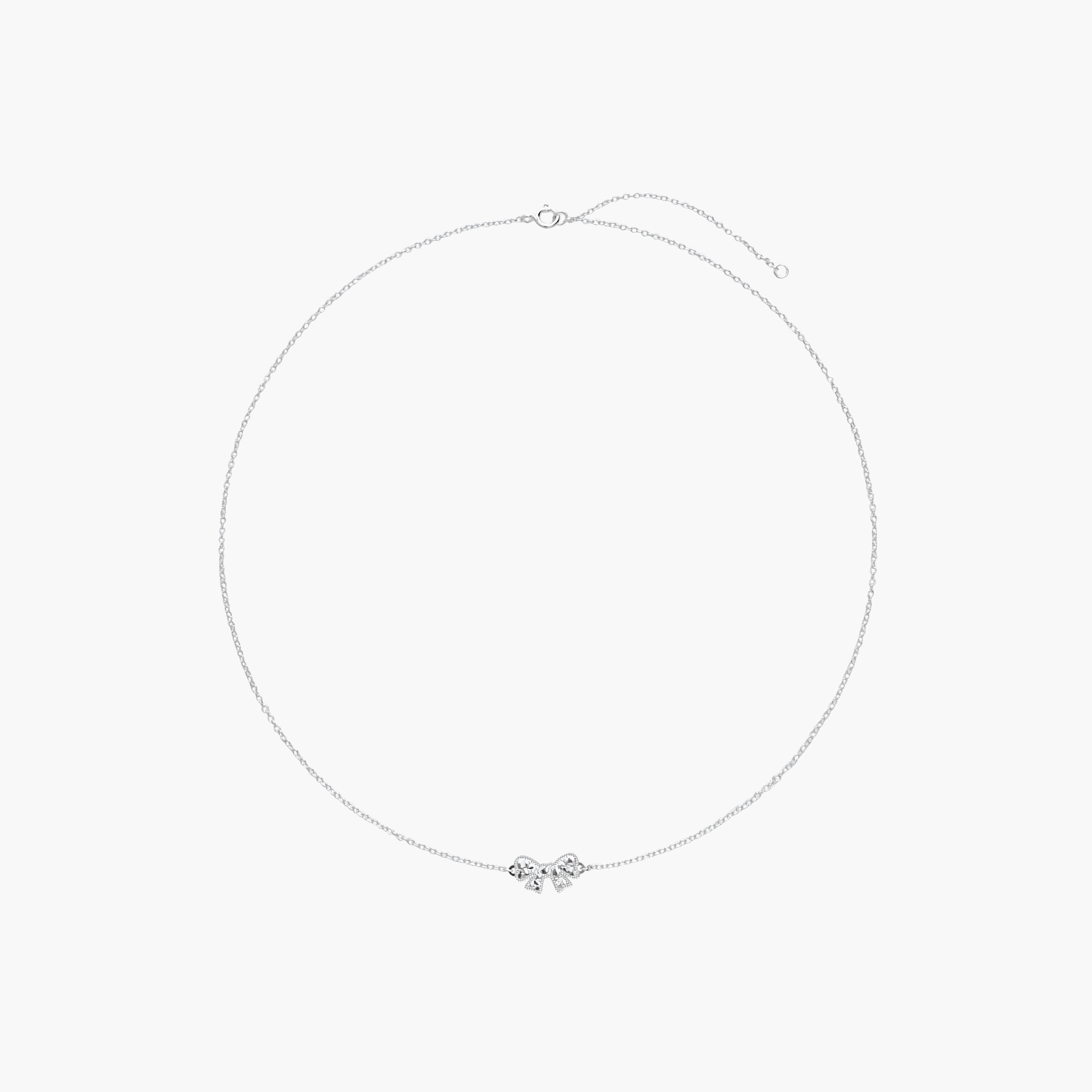 Silver Tone Necklace with Bow Pendant-women-watchesandjewellery-jewellery-necklacesandpendants-image-1