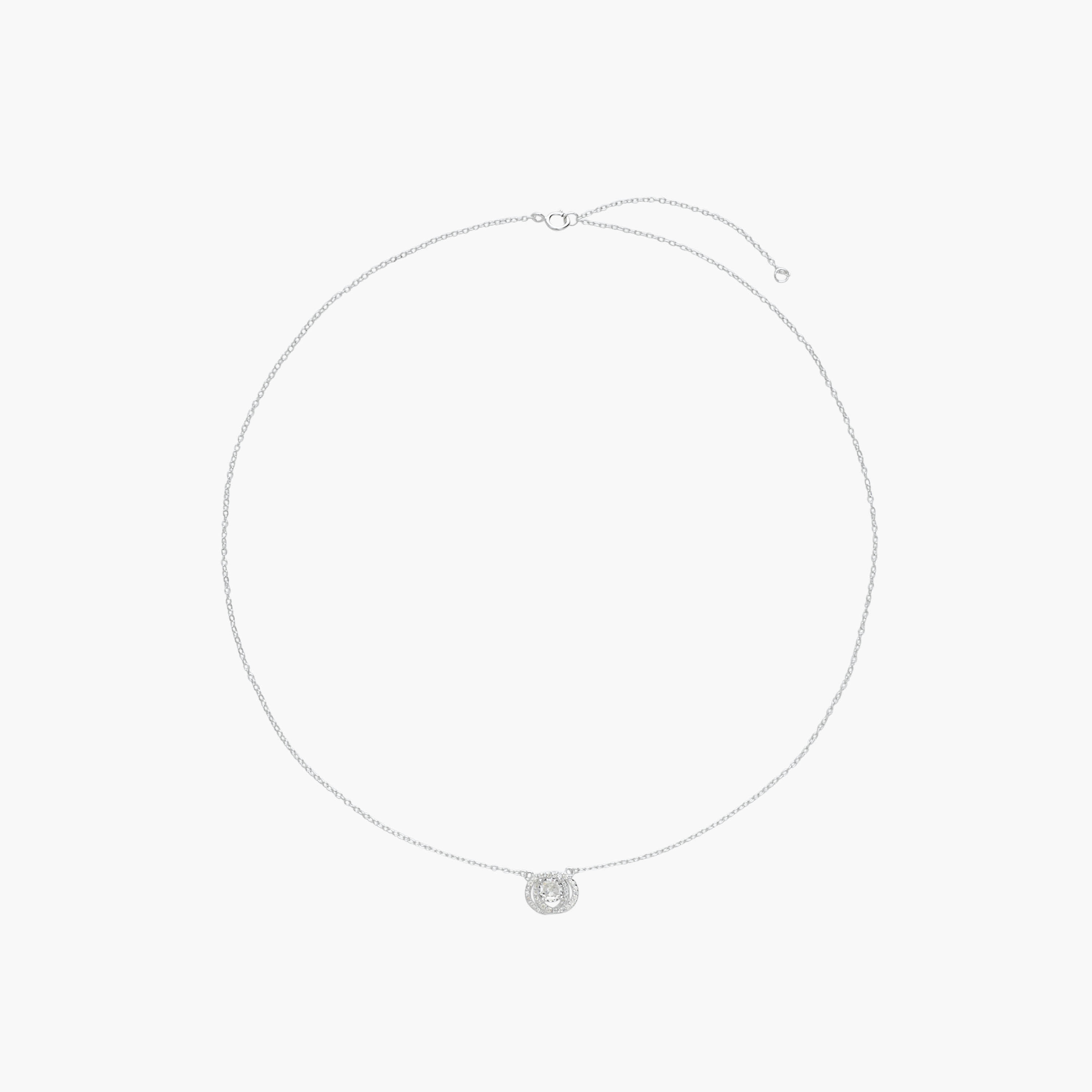 Silver Tone Necklace with Stone Embellished Pendant-women-watchesandjewellery-jewellery-necklacesandpendants-image-1