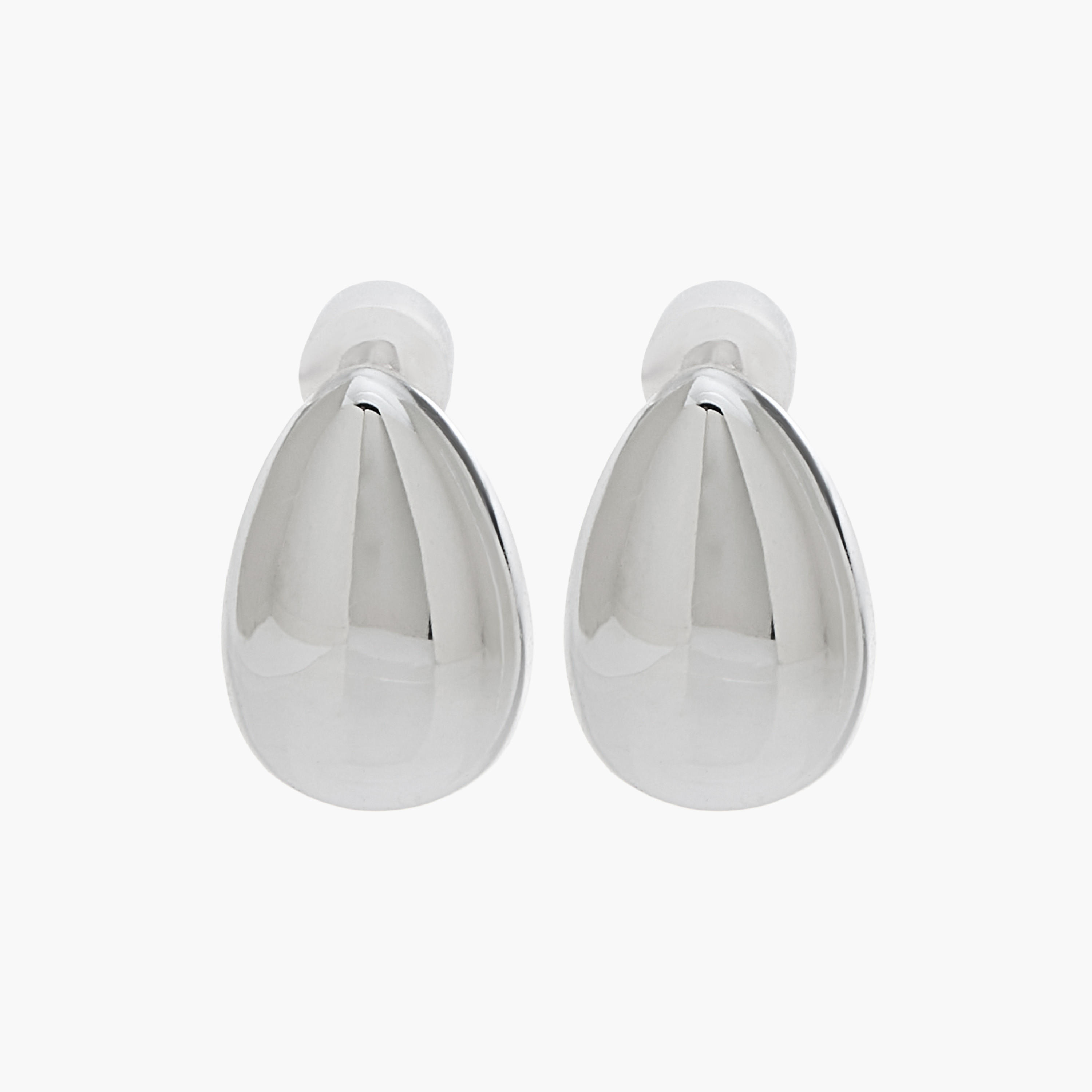 Silver Tone Tear Drop Earrings with Pushback Closure-women-watchesandjewellery-jewellery-earrings-image-1