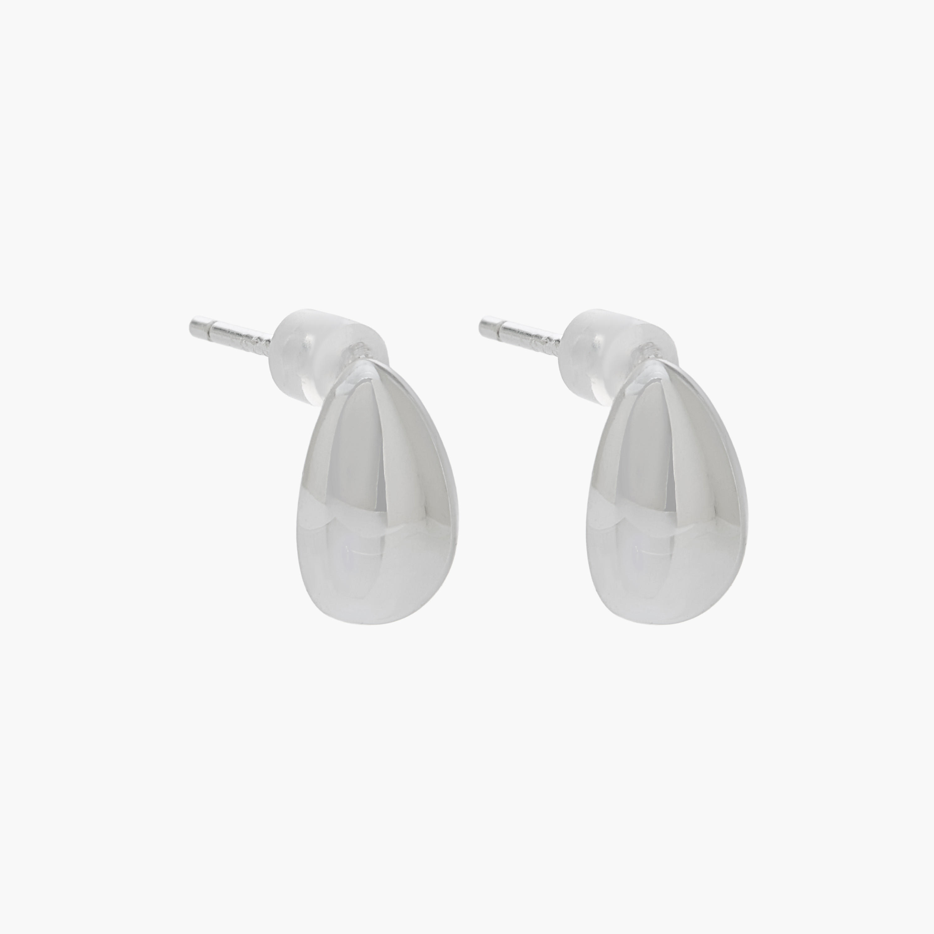 Silver Tone Tear Drop Earrings with Pushback Closure-women-watchesandjewellery-jewellery-earrings-image-2