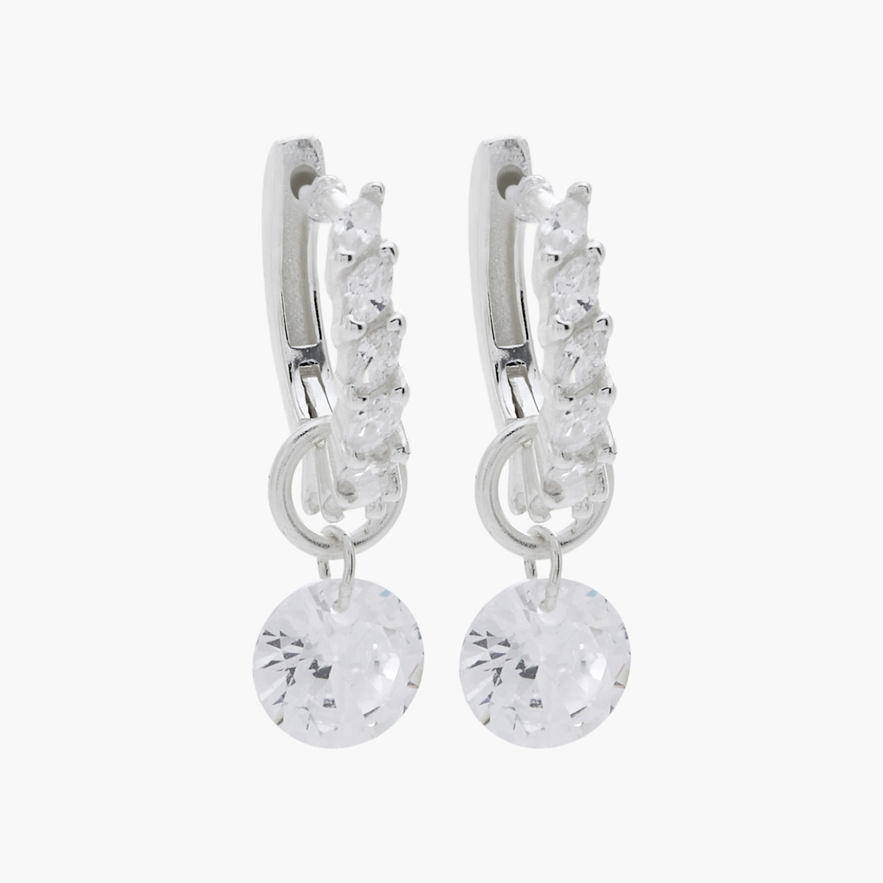 حلق حلقي مزين بلون فضي-women-watchesandjewellery-jewellery-earrings-image-1