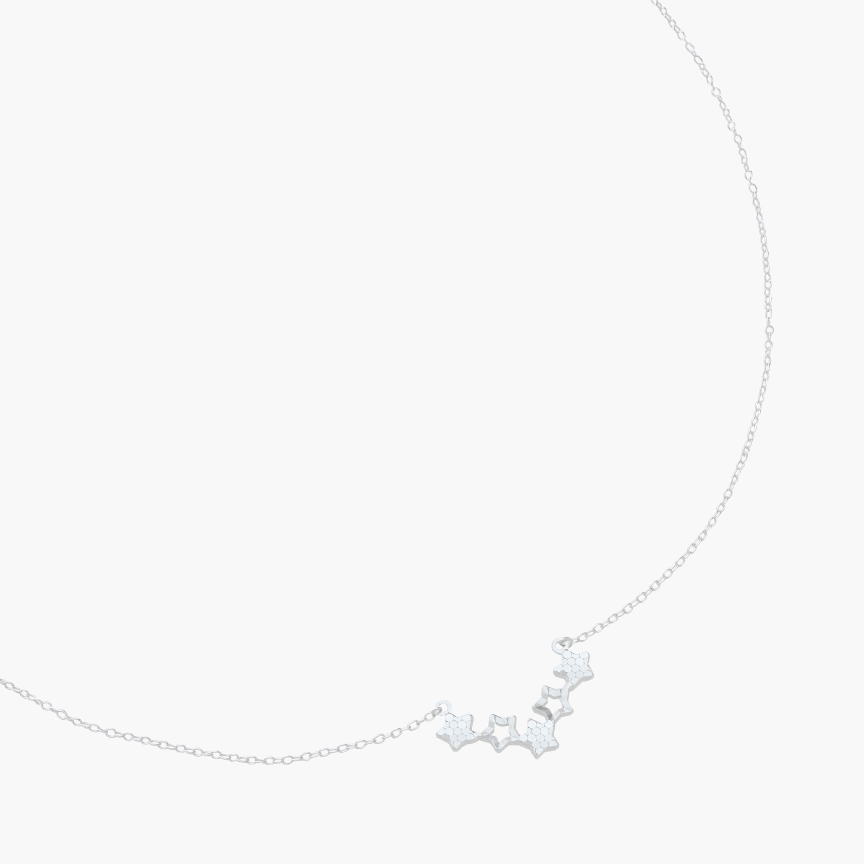 Silver Tone Necklace with Star Motif-women-watchesandjewellery-jewellery-necklacesandpendants-image-2