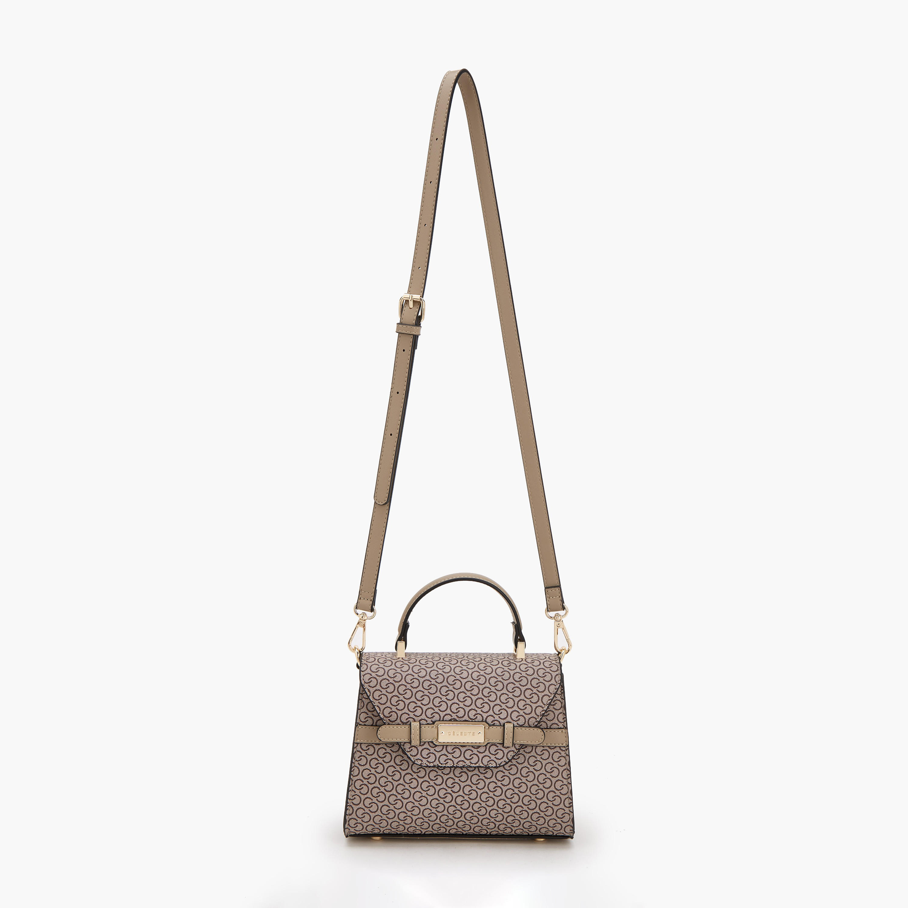 Celeste Monogram Print Satchel Bag with Detachable Strap-women-bagsandwallets-handbags-image-2