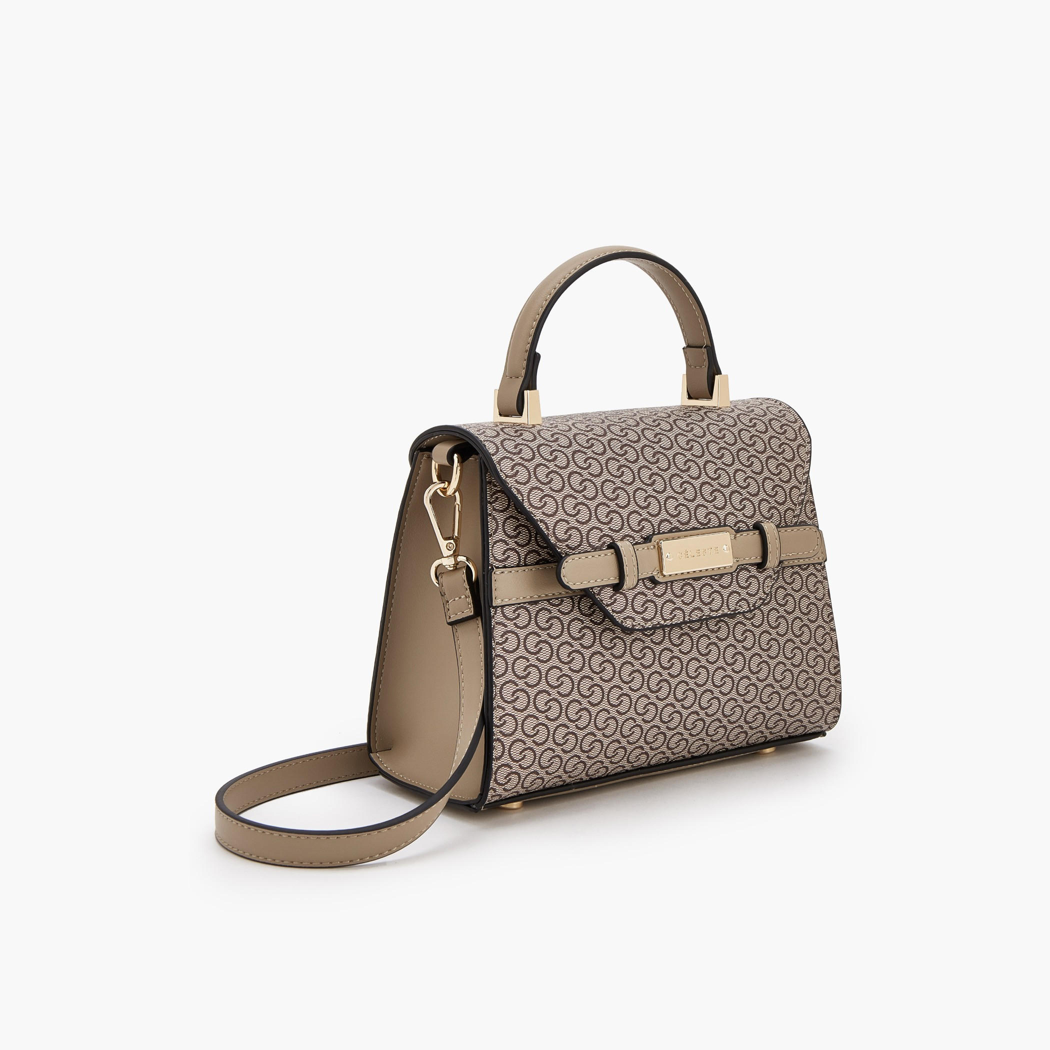 Celeste Monogram Print Satchel Bag with Detachable Strap-women-bagsandwallets-handbags-image-3