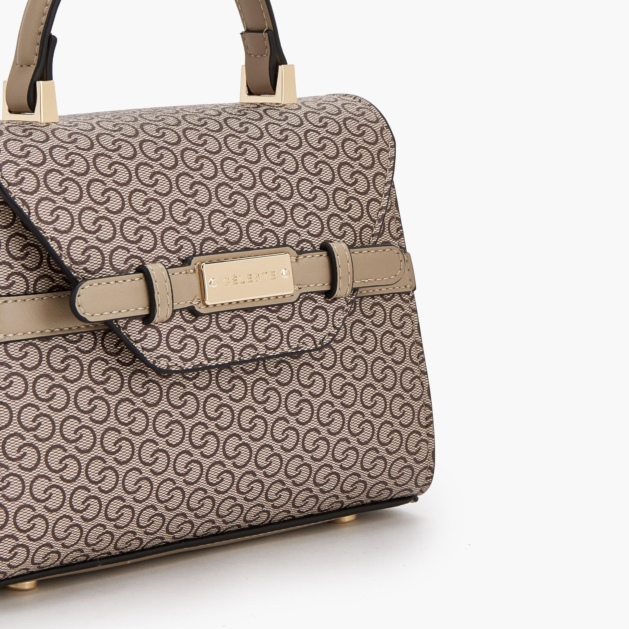 Celeste Monogram Print Satchel Bag with Detachable Strap-women-bagsandwallets-handbags-image-4