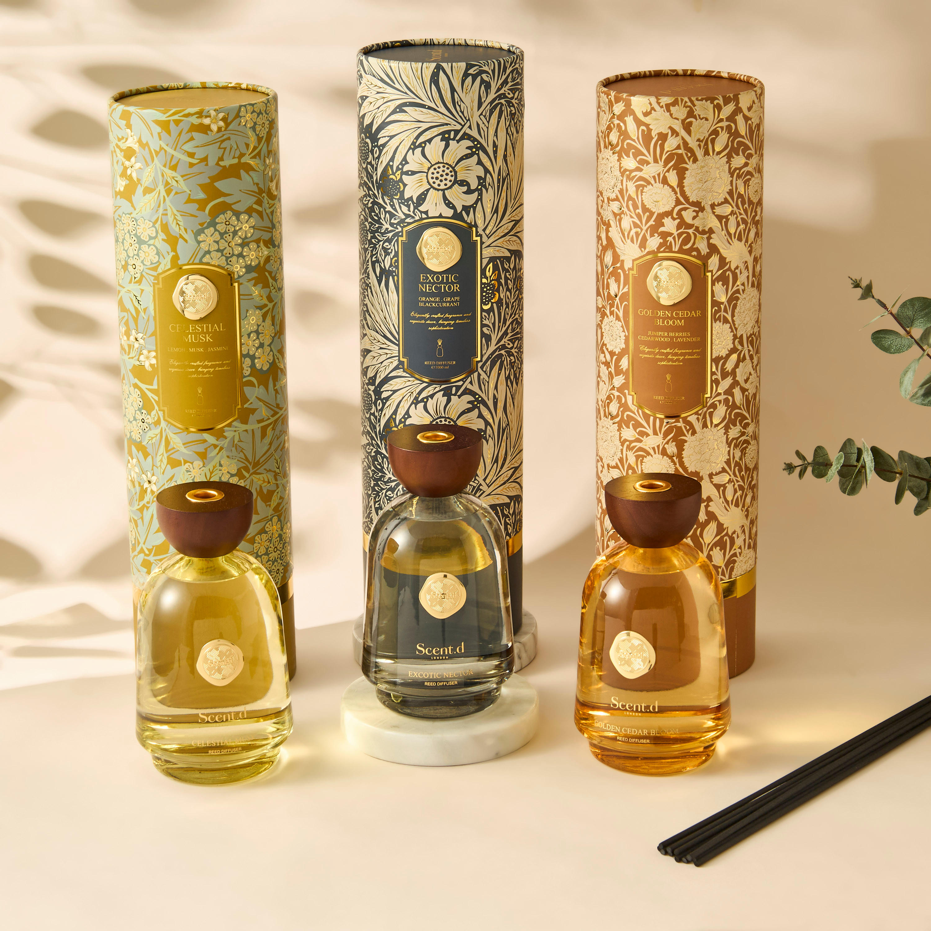Scent.d London Golden Cedar Bloom Reed Diffuser - 1000 ml-household-homefragrance-reeddiffusers-image-5