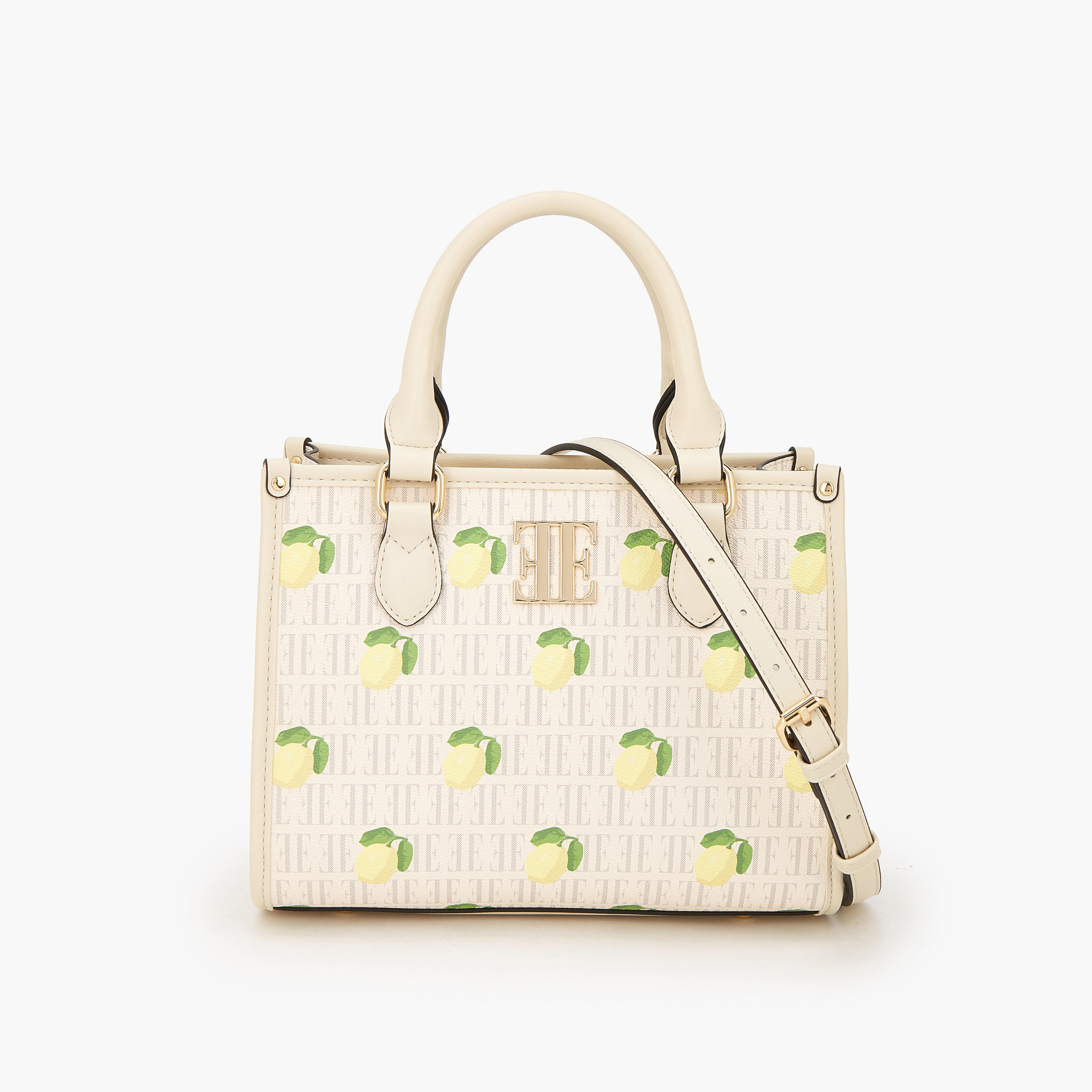 Elle Lemon Print Tote Bag with Detachable Strap-women-bagsandwallets-handbags-image-1