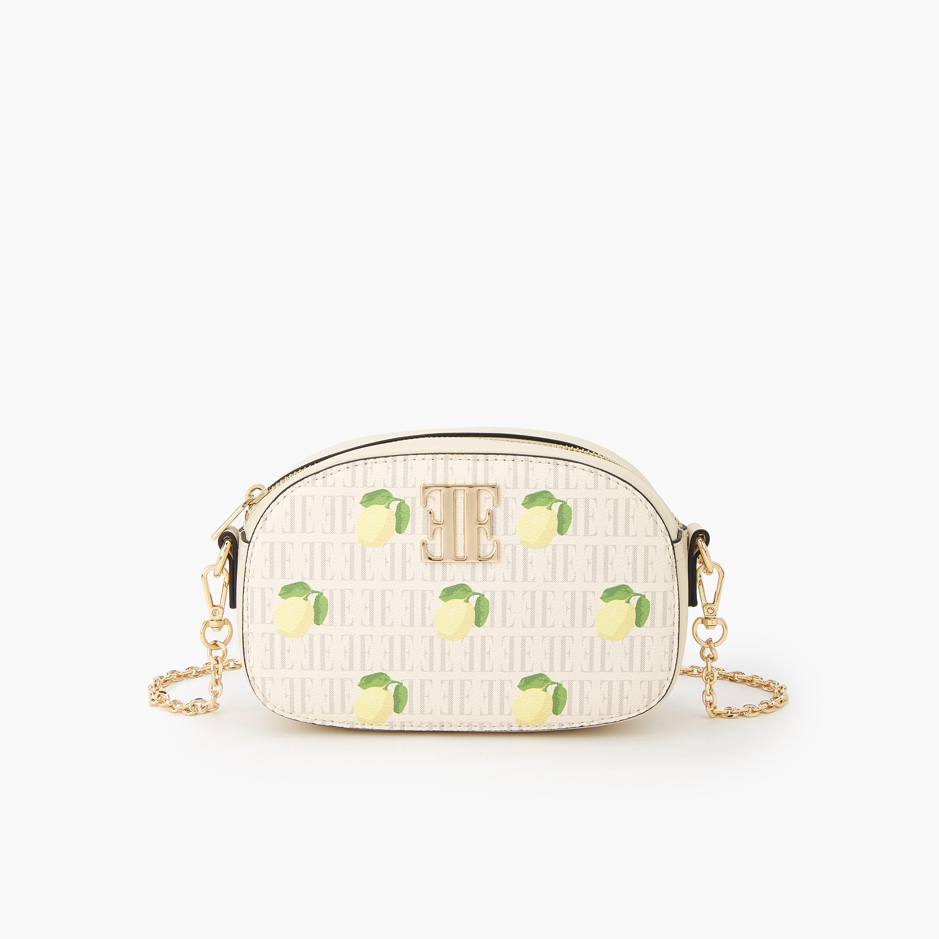 Elle Lemon Print Crossbody Bag with Detachable Chain Strap-women-bagsandwallets-handbags-image-1