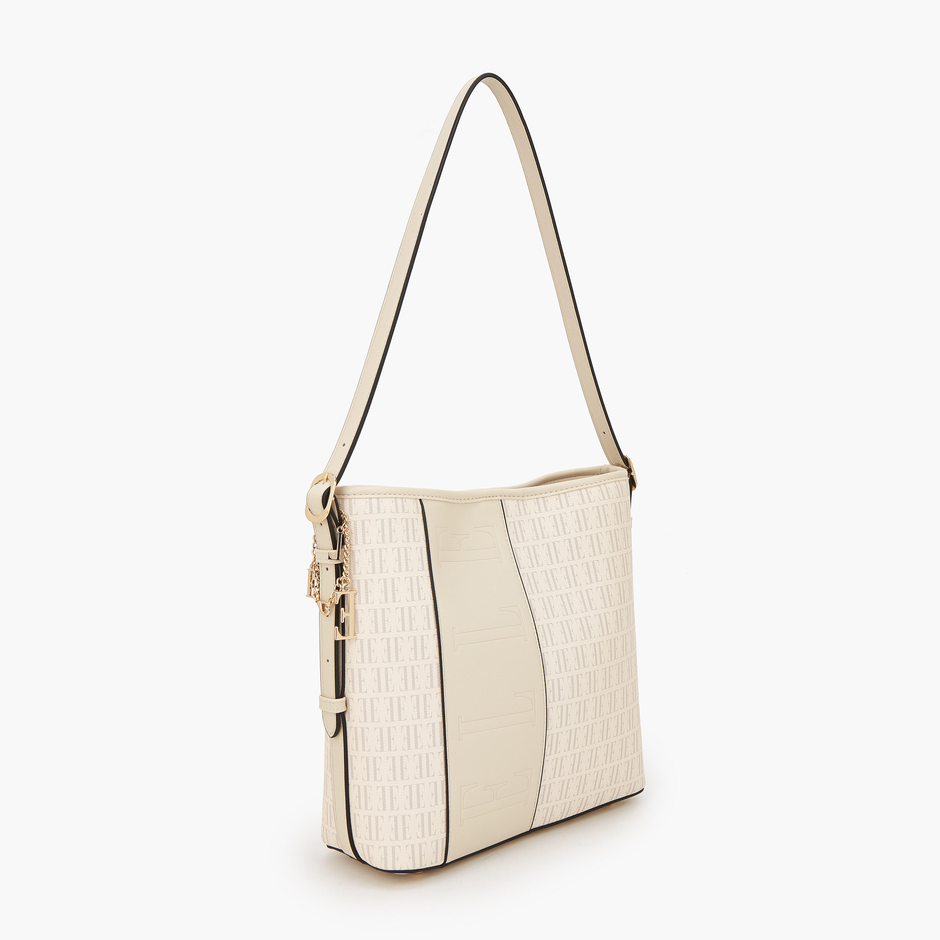 Elle Monogram Print Shoulder Bag with Pouch-women-bagsandwallets-handbags-image-4