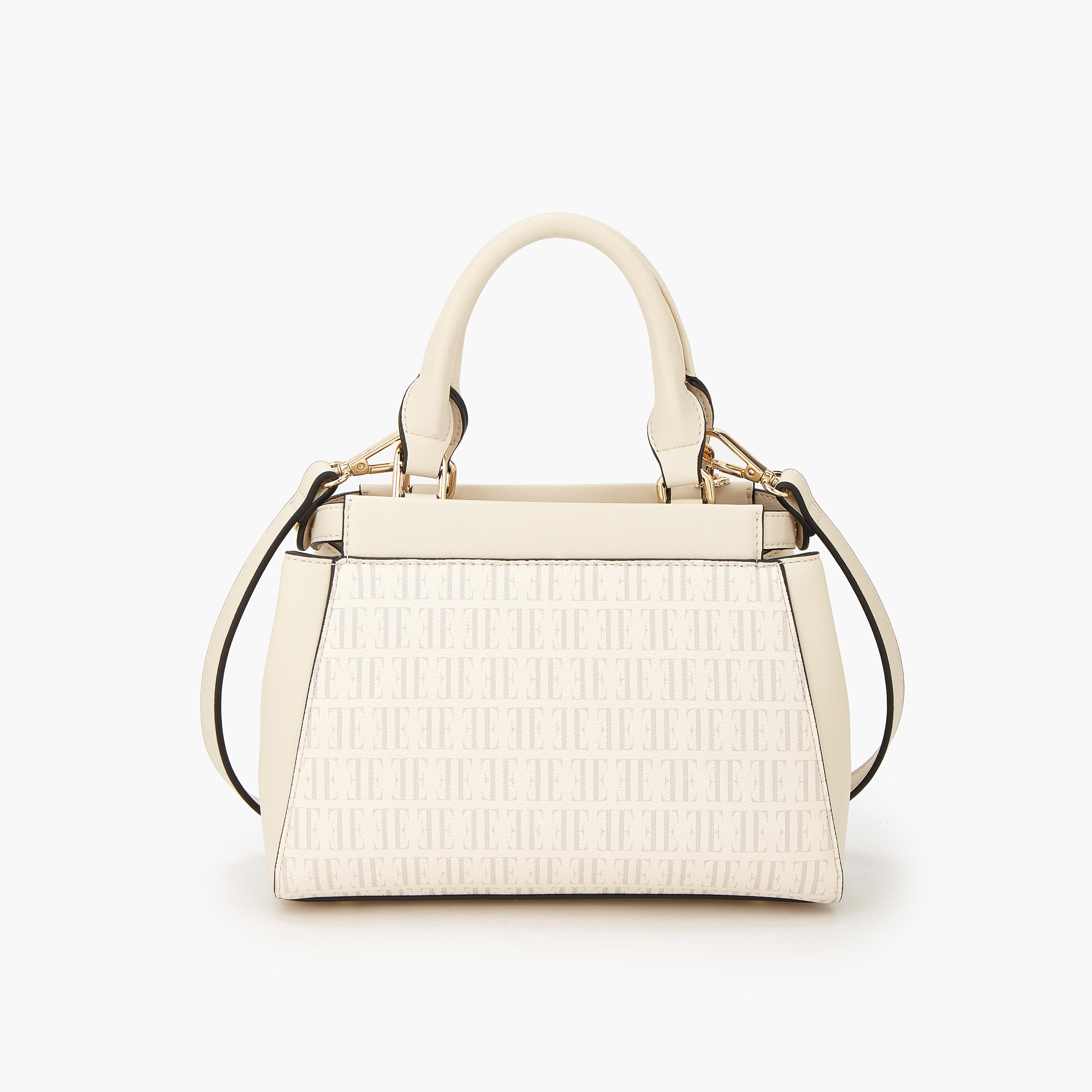 Elle Monogram Print Satchel Bag with Detachable Strap-women-bagsandwallets-handbags-image-5