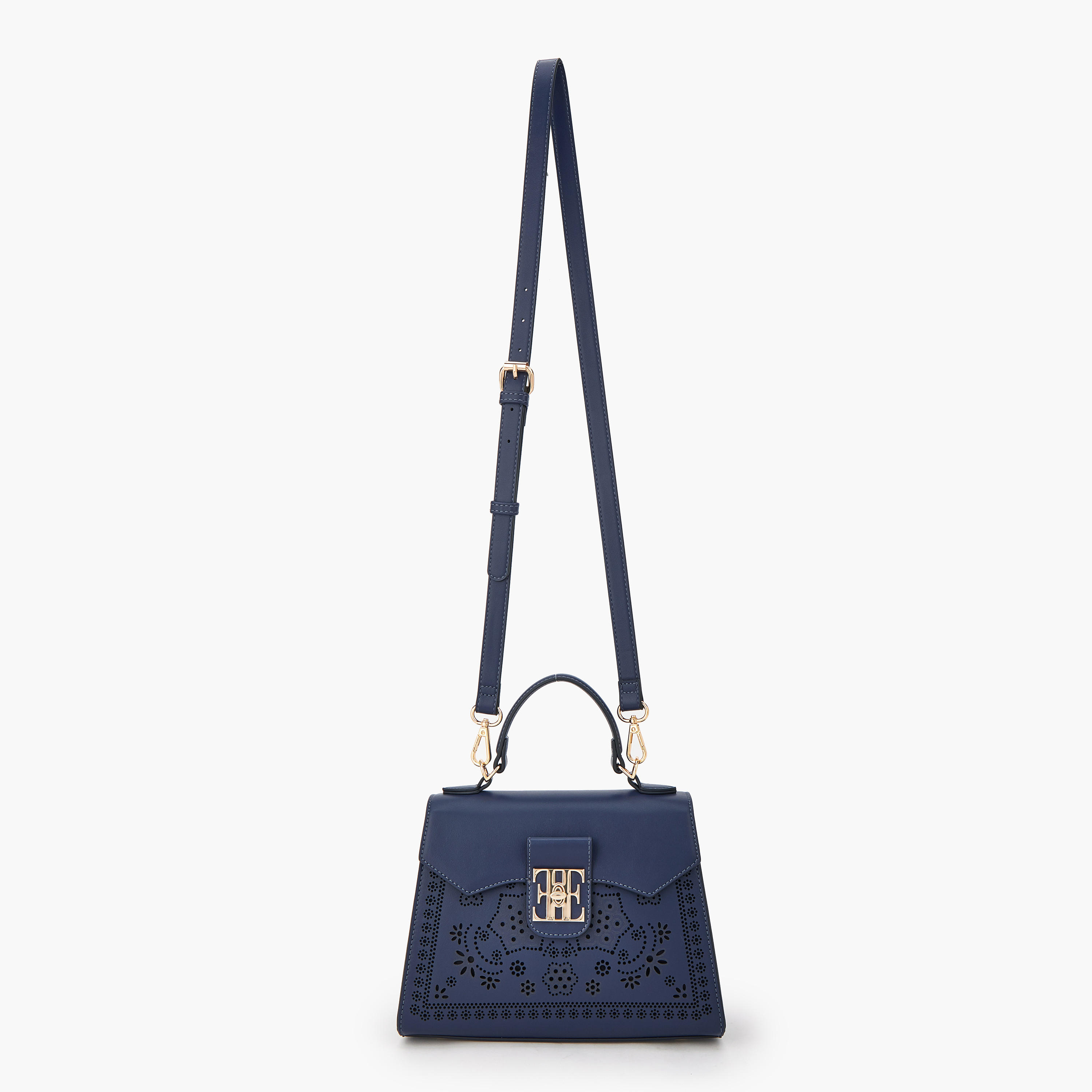 Elle Cutwork Satchel Bag with Detachable Strap-women-bagsandwallets-handbags-image-2
