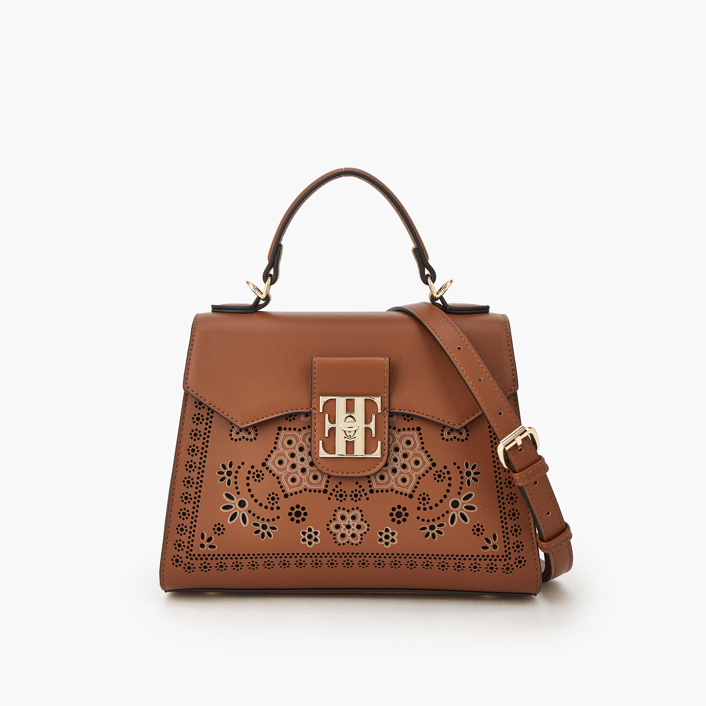 شنطة ساتشيل بحزام قابل للفصل ونقوش مفرغة من إيل-women-bagsandwallets-handbags-image-7