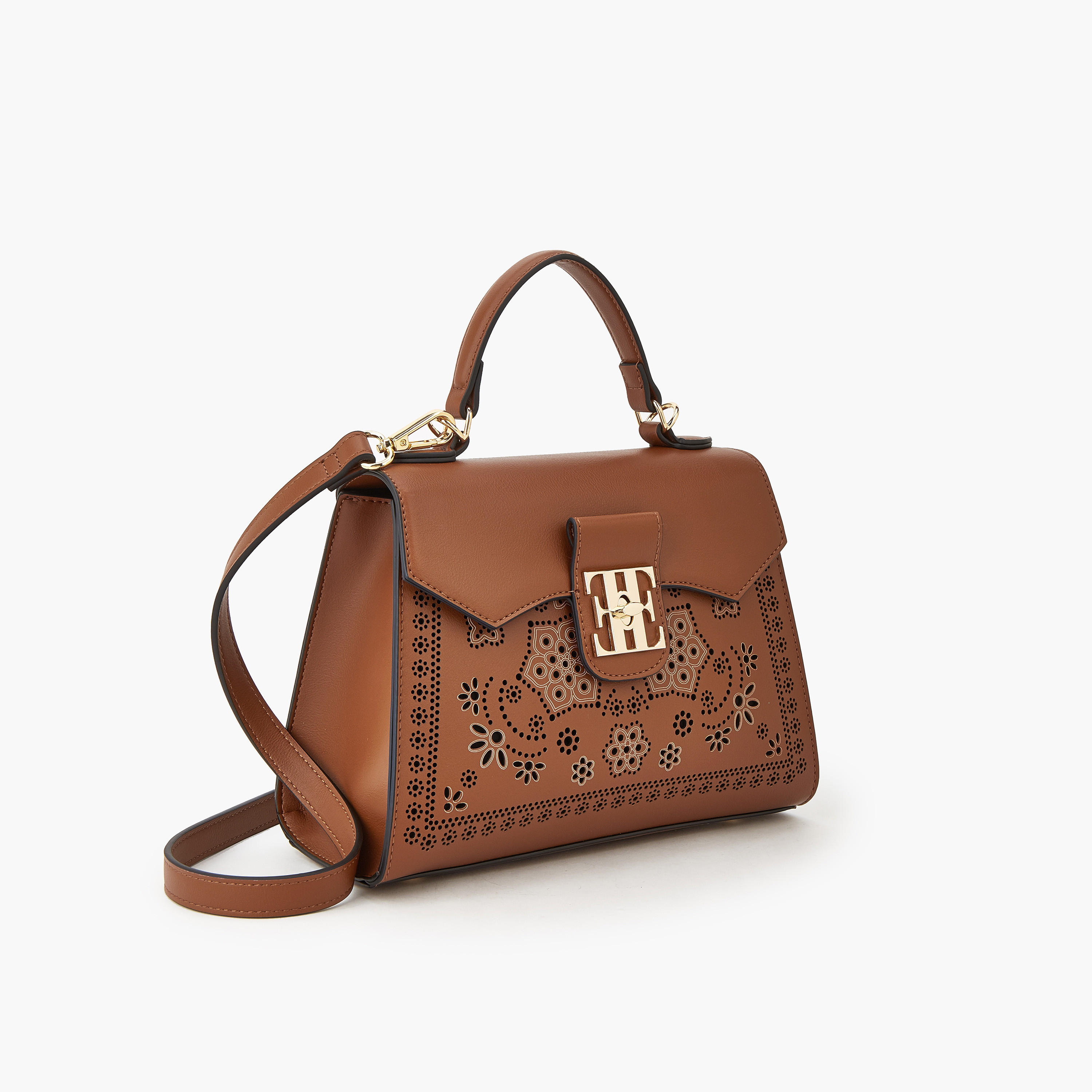 شنطة ساتشيل بحزام قابل للفصل ونقوش مفرغة من إيل-women-bagsandwallets-handbags-image-5