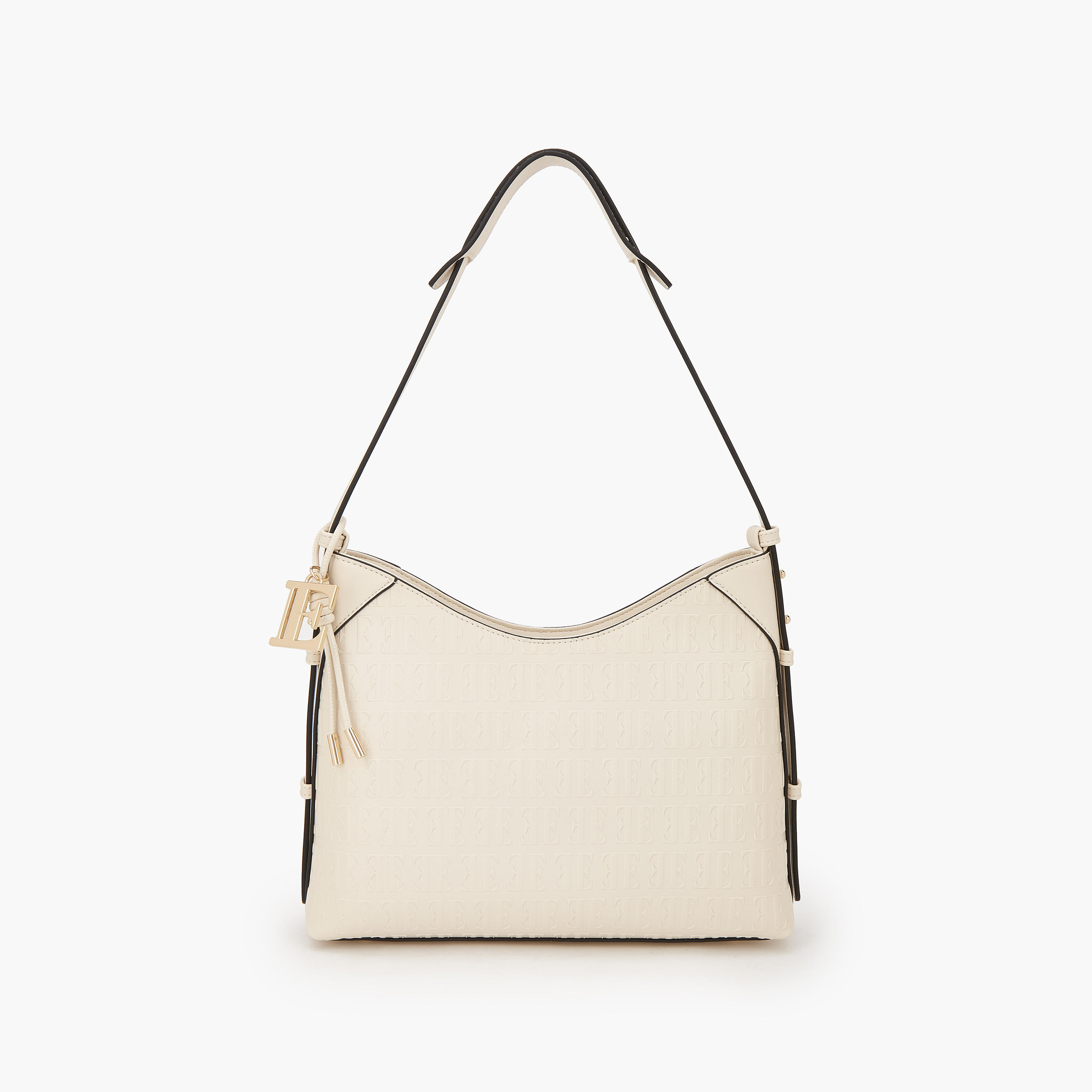 Elle Embossed Shoulder Bag with Strap Handle-women-bagsandwallets-handbags-image-1