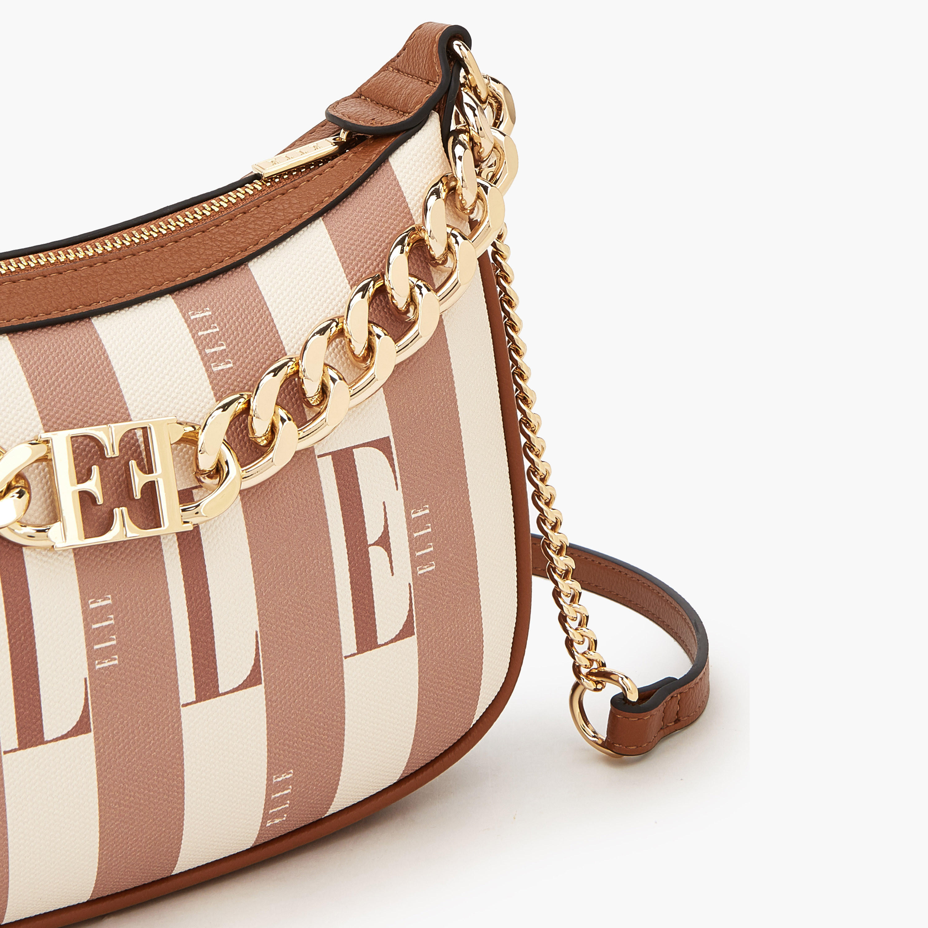 Elle Safiano Striped Crossbody Bag with Chain Accent-women-bagsandwallets-handbags-image-4