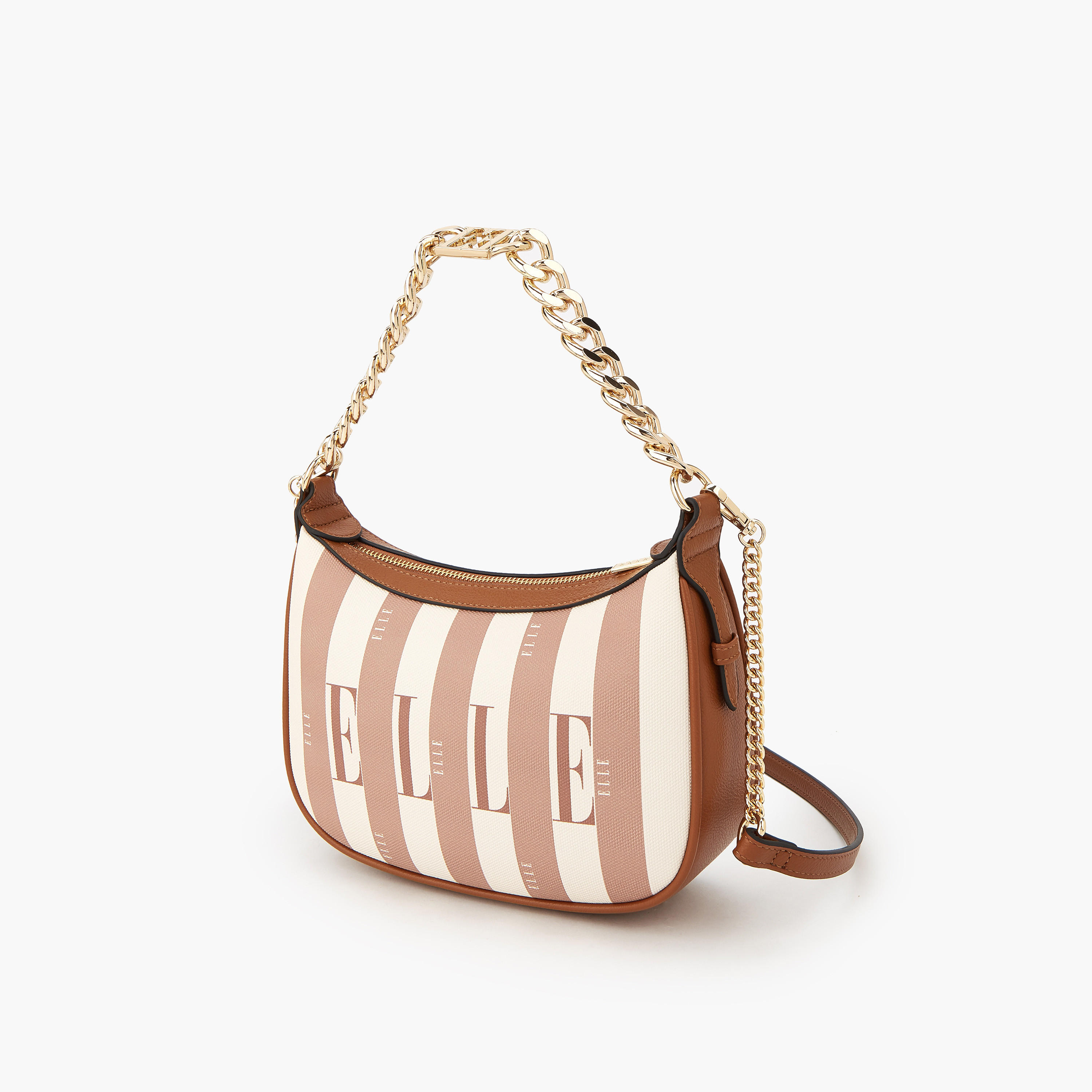 Elle Safiano Striped Crossbody Bag with Chain Accent-women-bagsandwallets-handbags-image-5