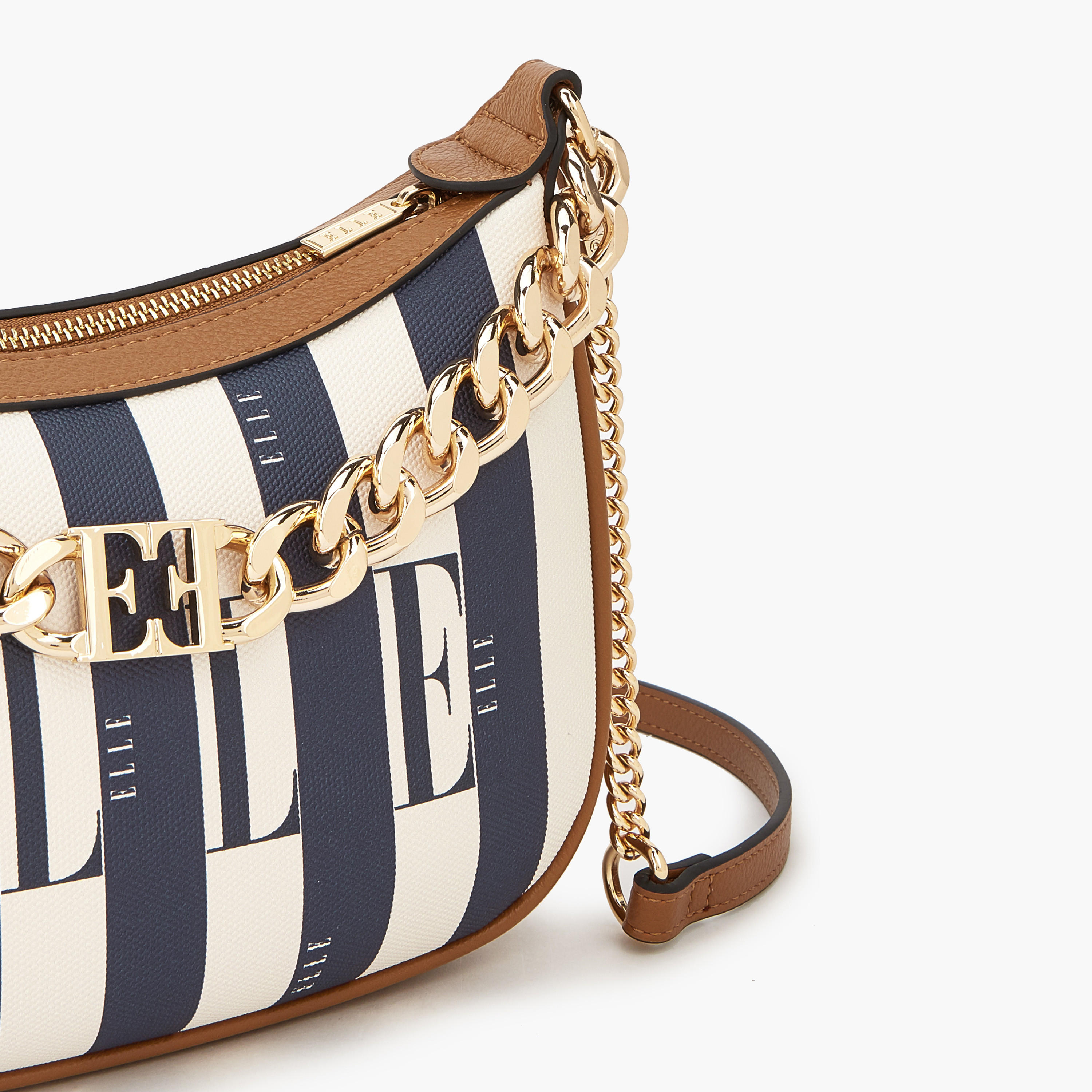 Elle Safiano Striped Crossbody Bag with Chain Accent-women-bagsandwallets-handbags-image-4