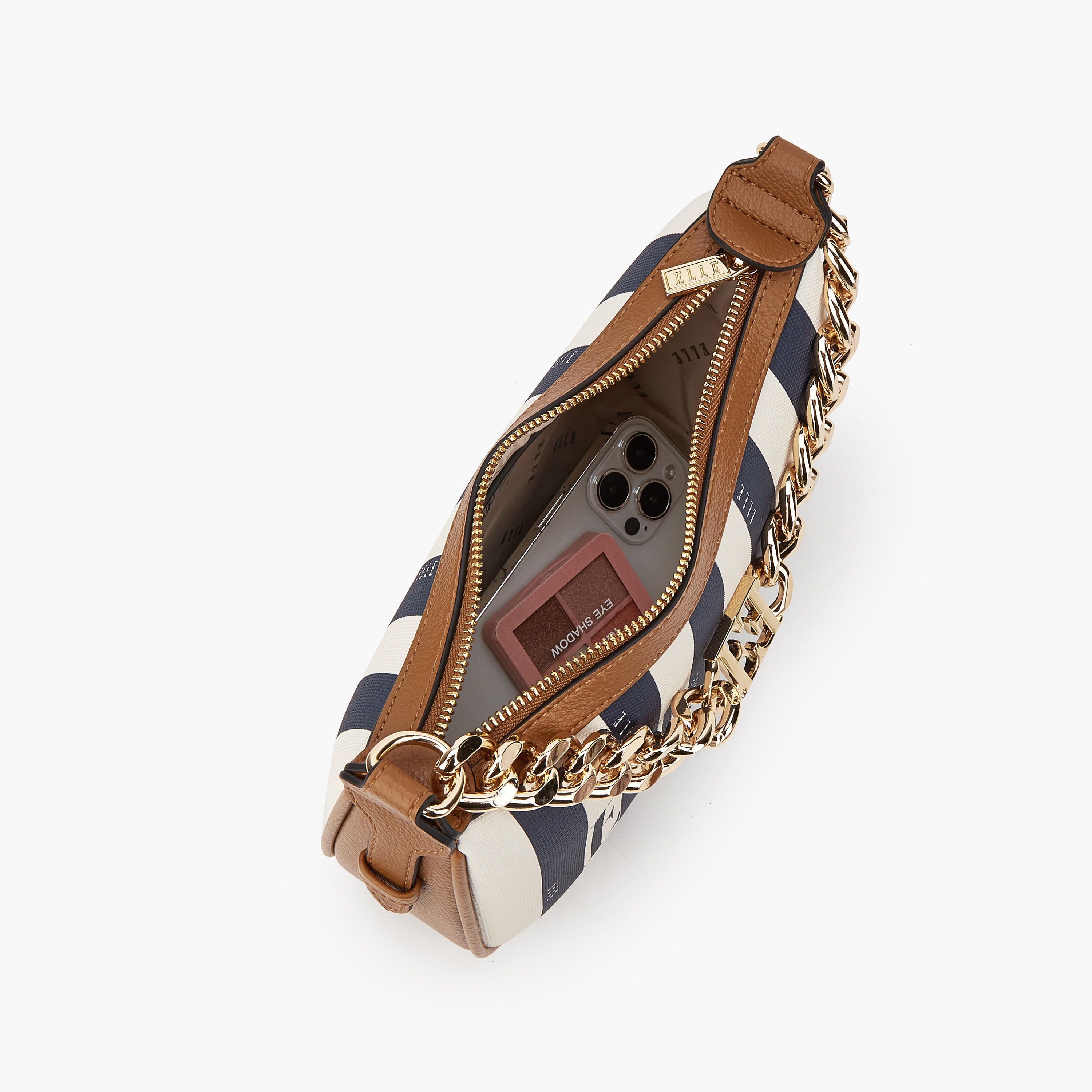 Elle Safiano Striped Crossbody Bag with Chain Accent-women-bagsandwallets-handbags-image-7