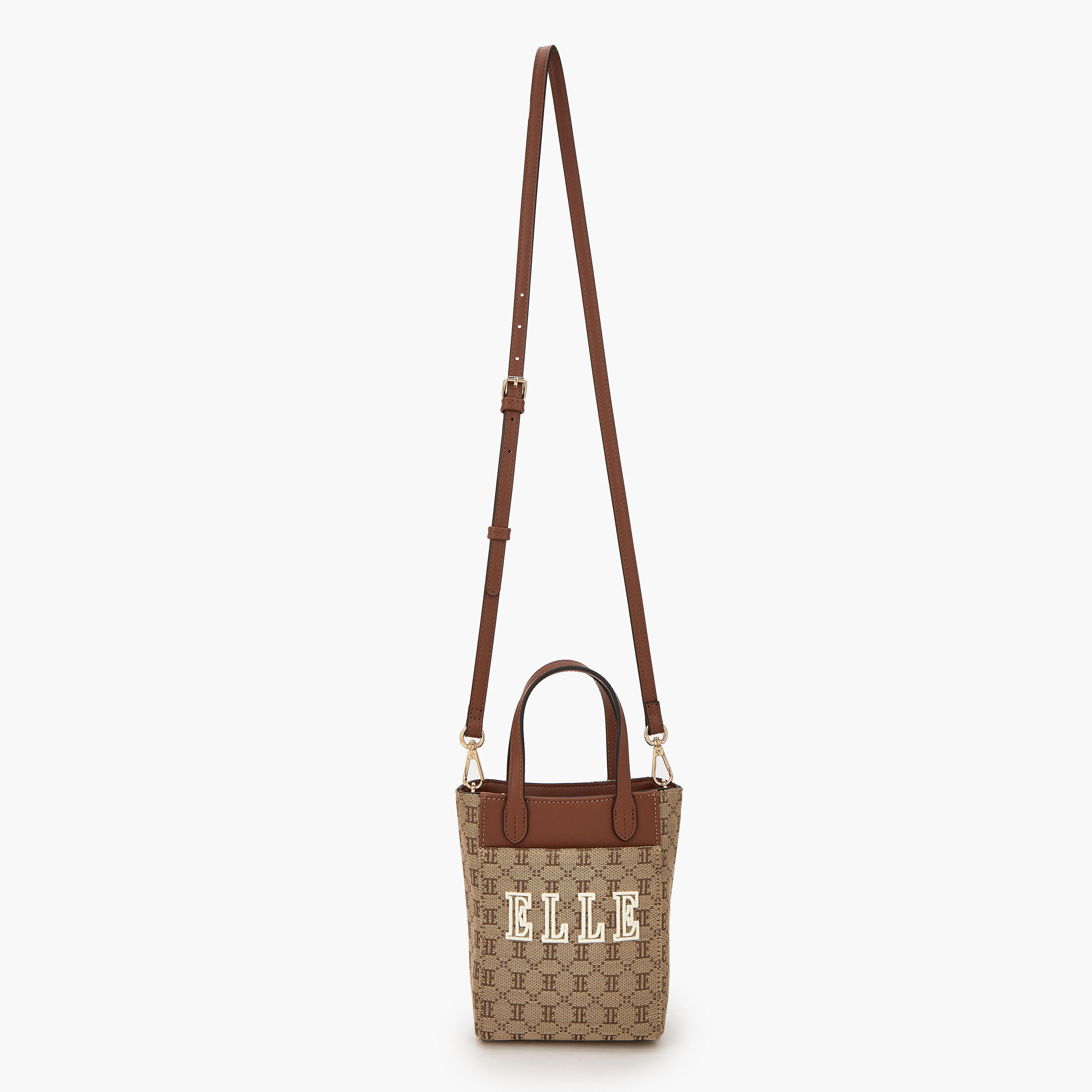 شنطة كروس بودي بنمط مونوجرام بارز الملمس وحزام قابل للفصل من إيل-women-bagsandwallets-handbags-image-6