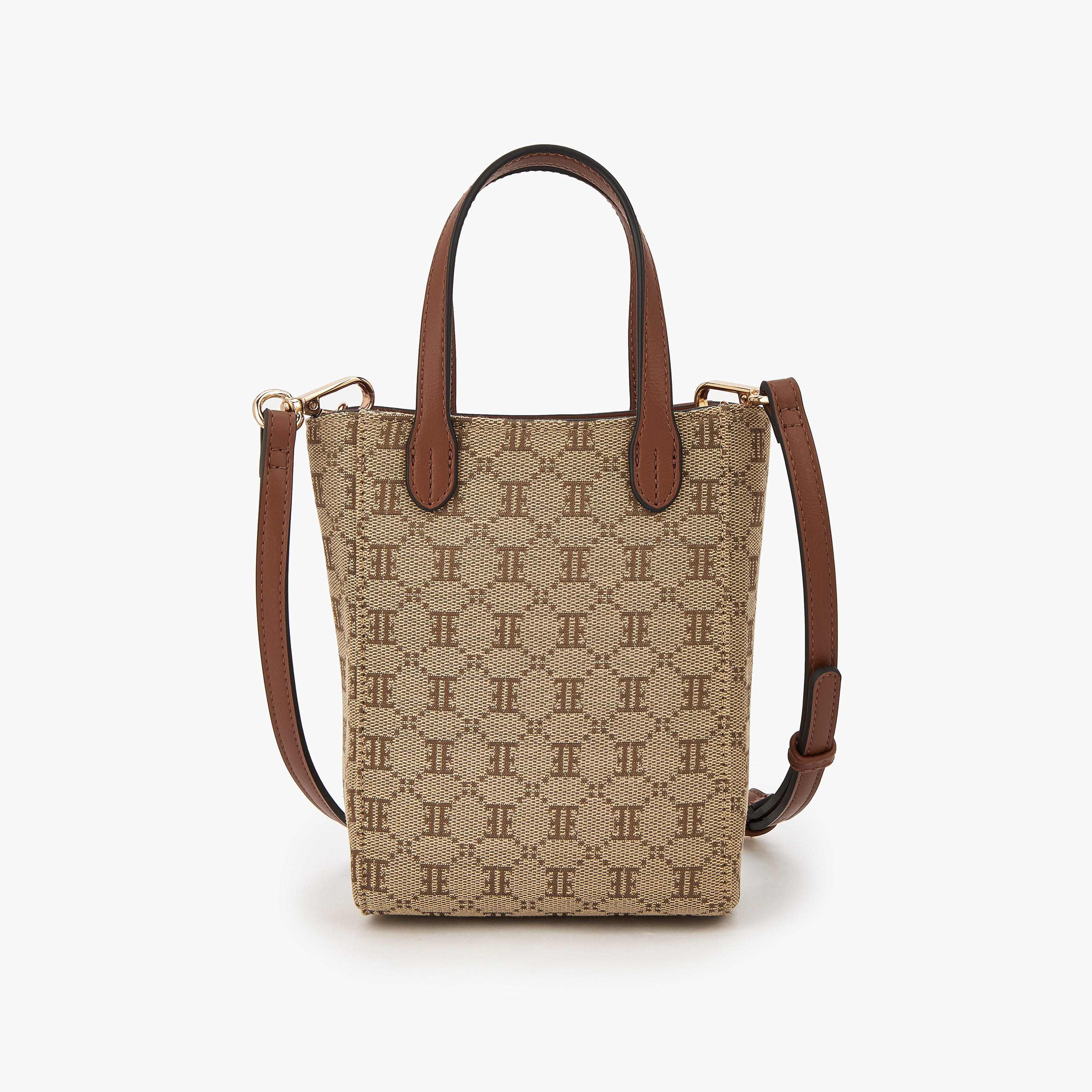 شنطة كروس بودي بنمط مونوجرام بارز الملمس وحزام قابل للفصل من إيل-women-bagsandwallets-handbags-image-3