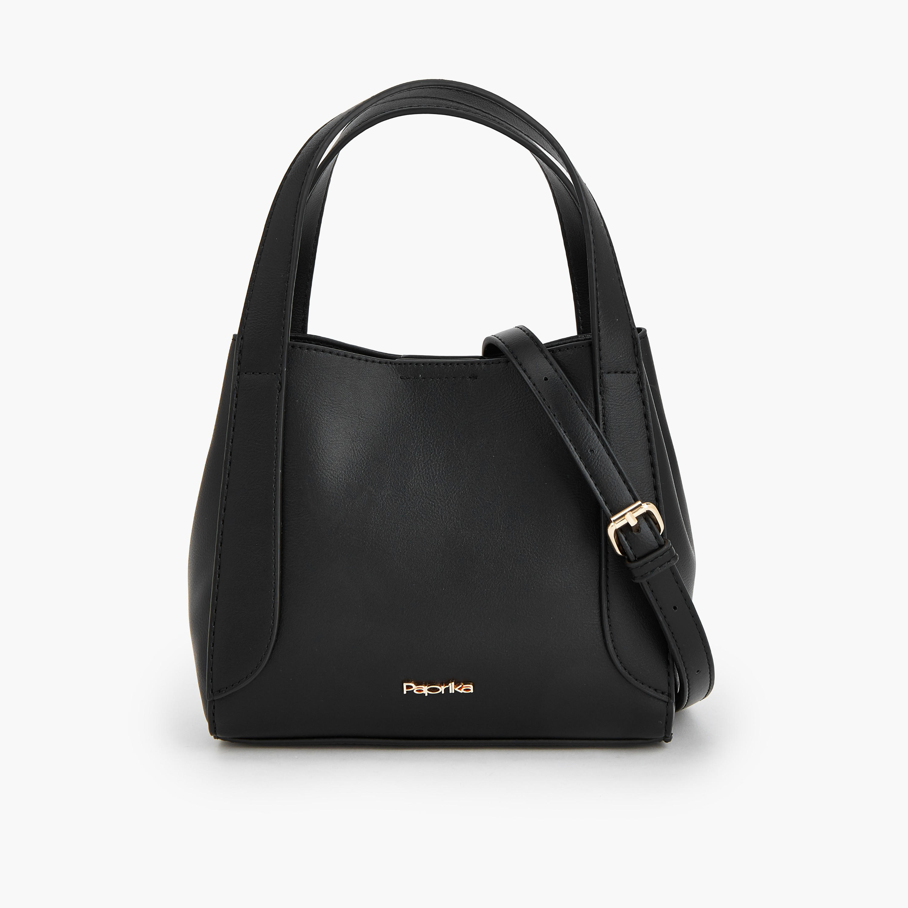 Paprika Solid Tote Bag with Detachable Strap-women-bagsandwallets-handbags-image-1
