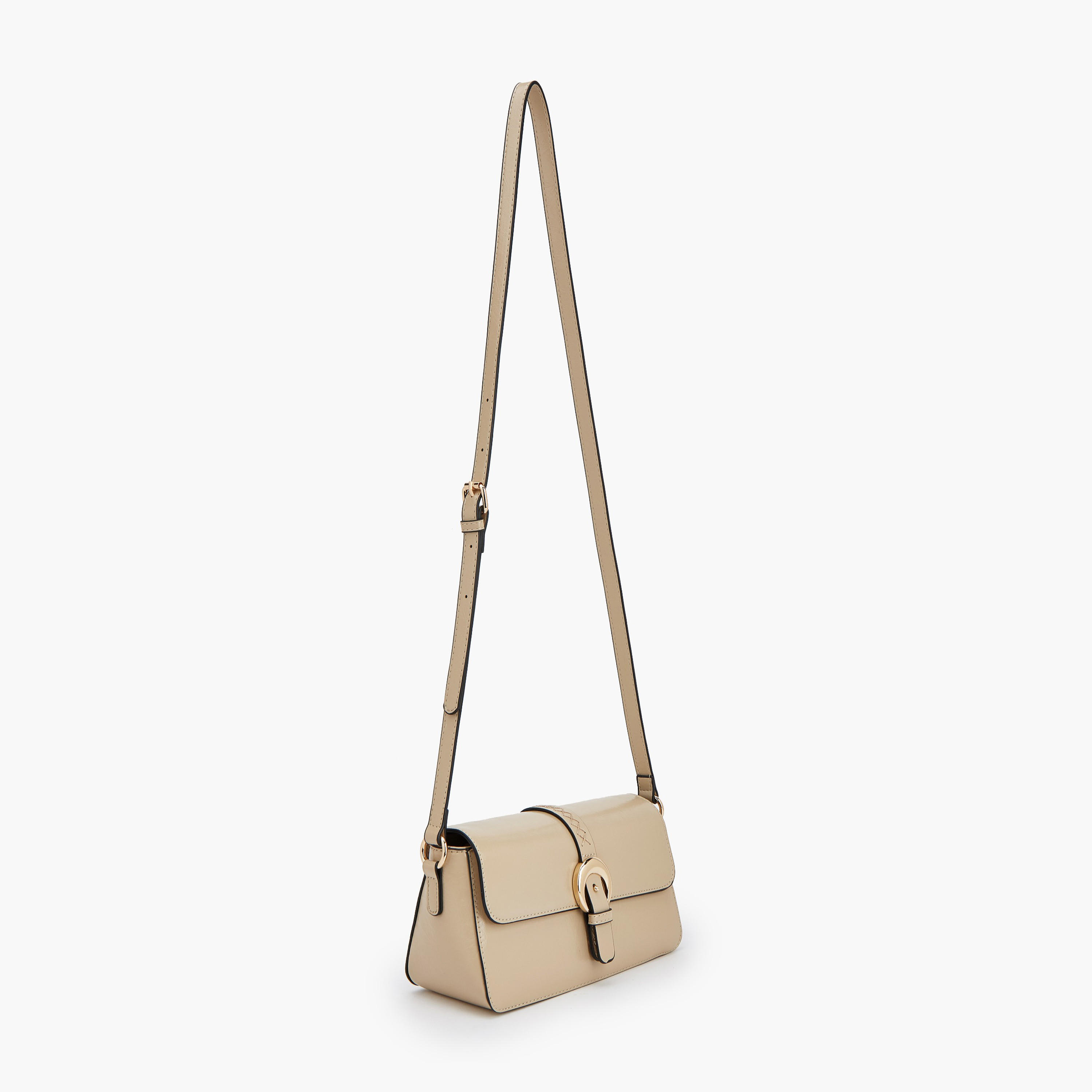 Paprika Buckle Detail Crossbody Bag with Adjustable Strap-women-bagsandwallets-handbags-image-3