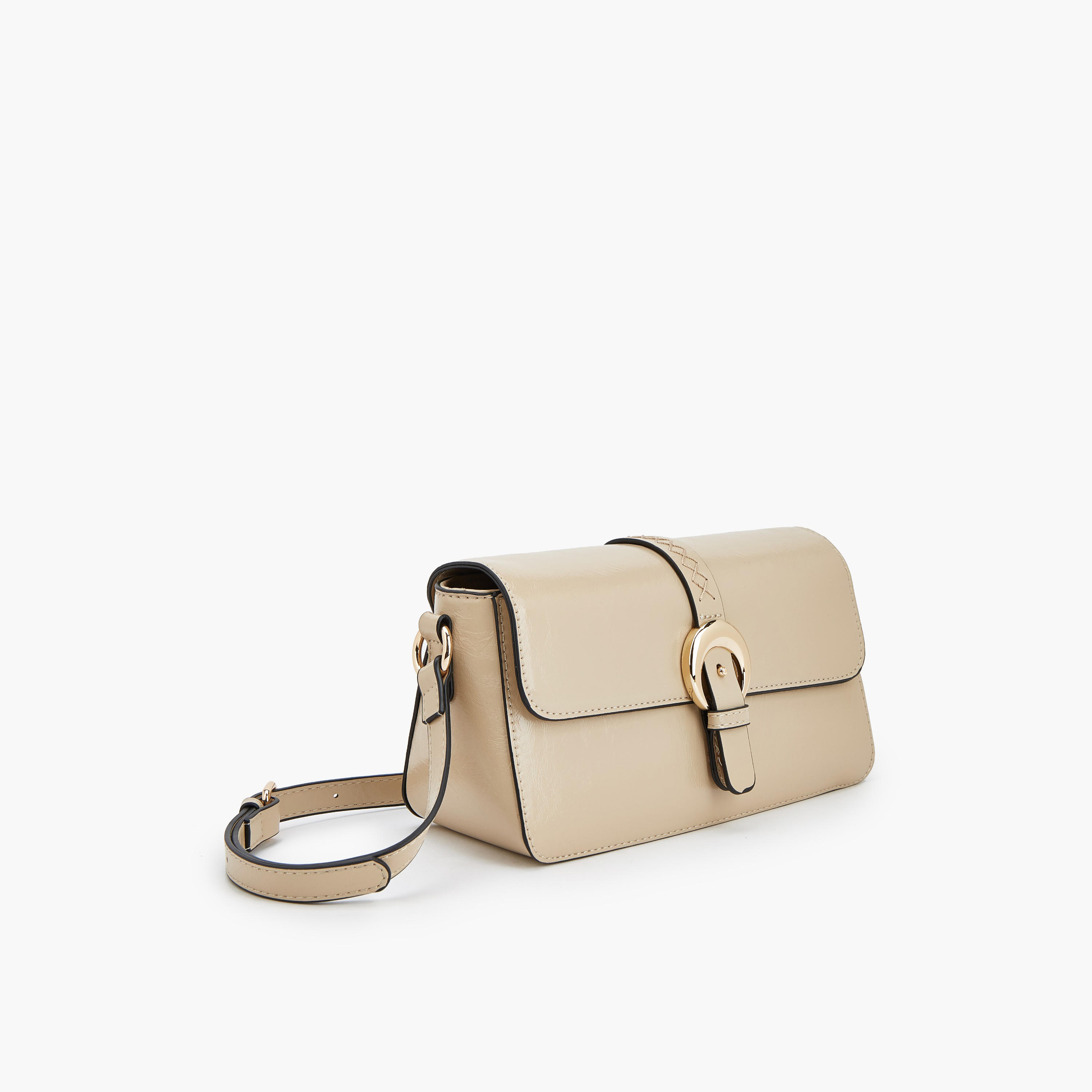 Paprika Buckle Detail Crossbody Bag with Adjustable Strap-women-bagsandwallets-handbags-image-4