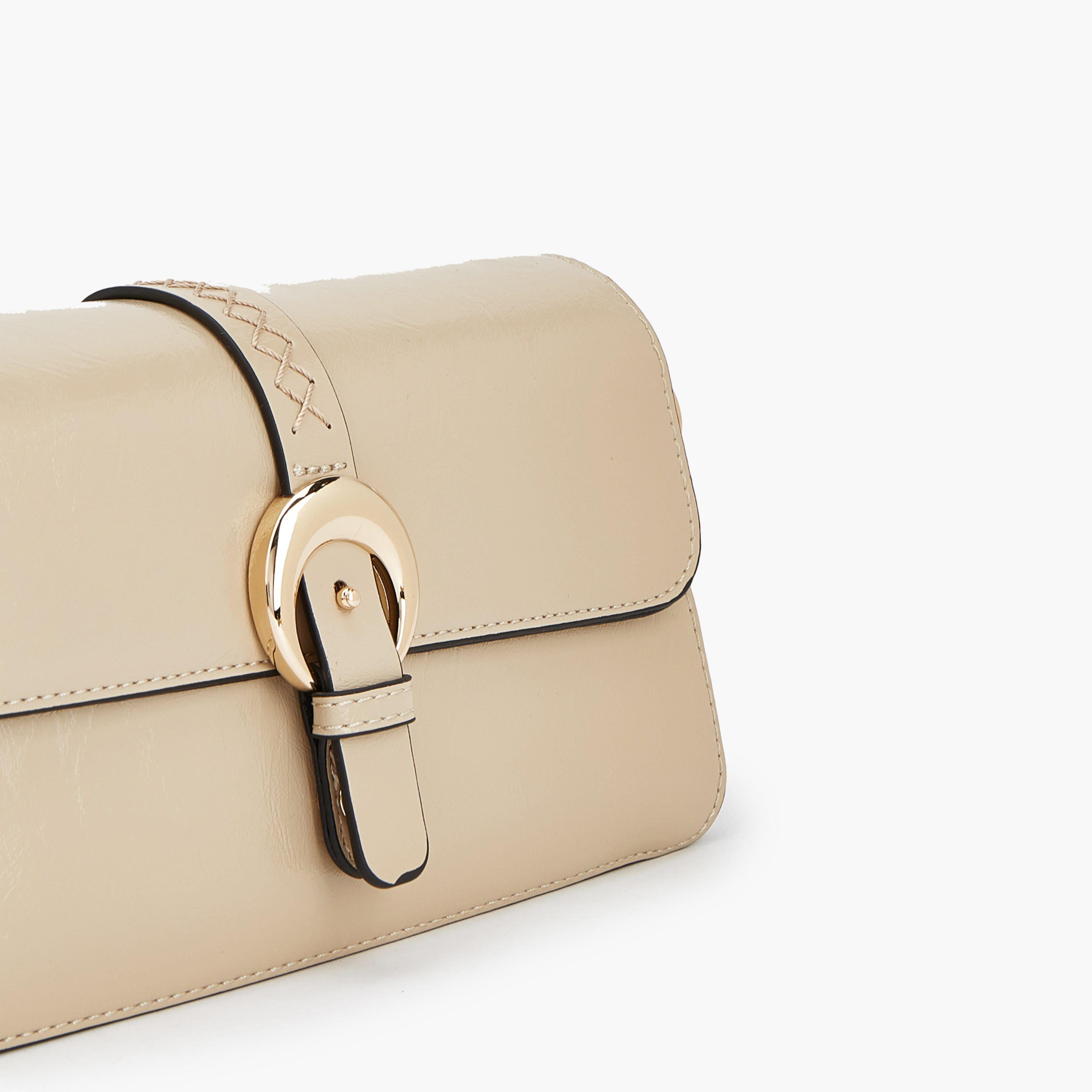 Paprika Buckle Detail Crossbody Bag with Adjustable Strap-women-bagsandwallets-handbags-image-5