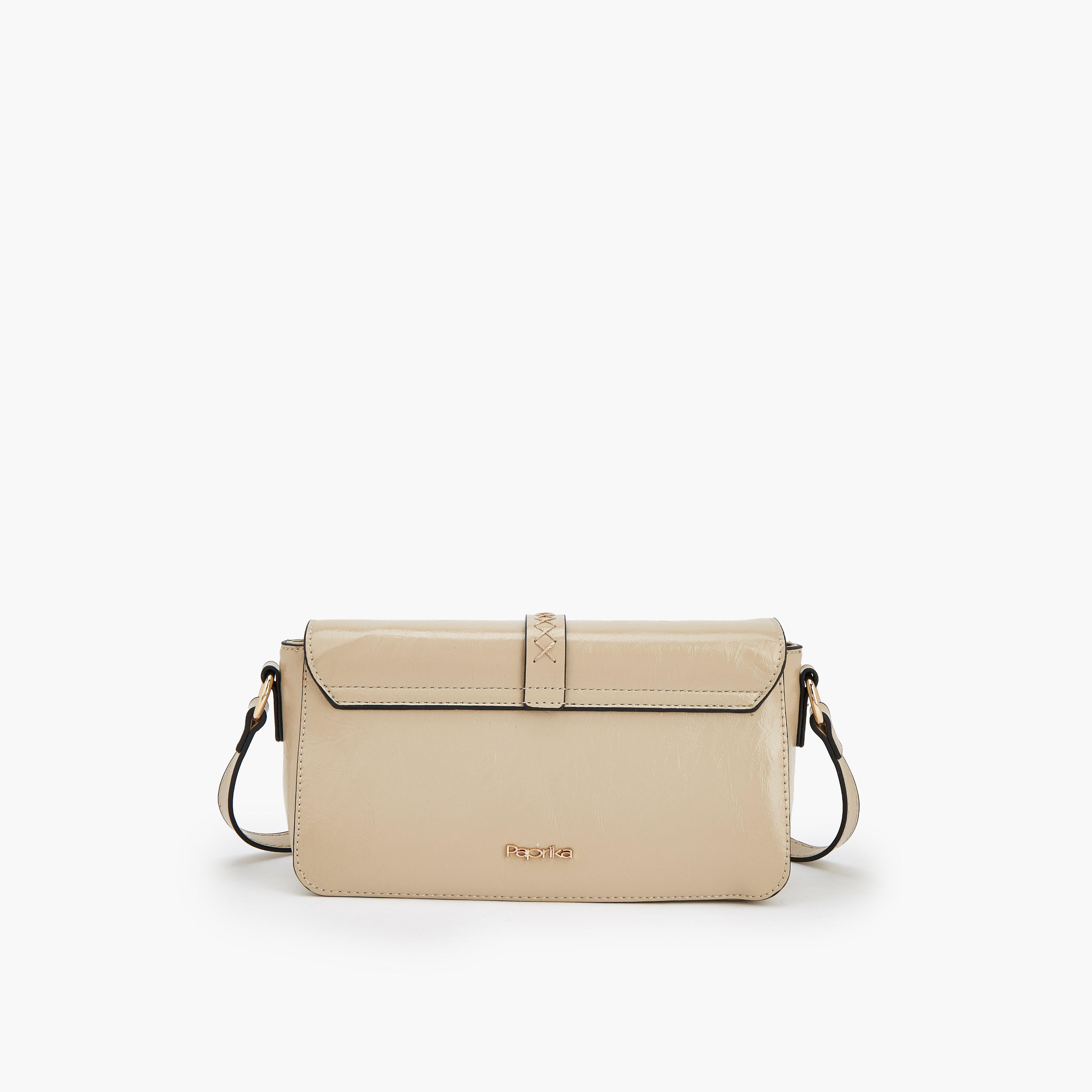 Paprika Buckle Detail Crossbody Bag with Adjustable Strap-women-bagsandwallets-handbags-image-6