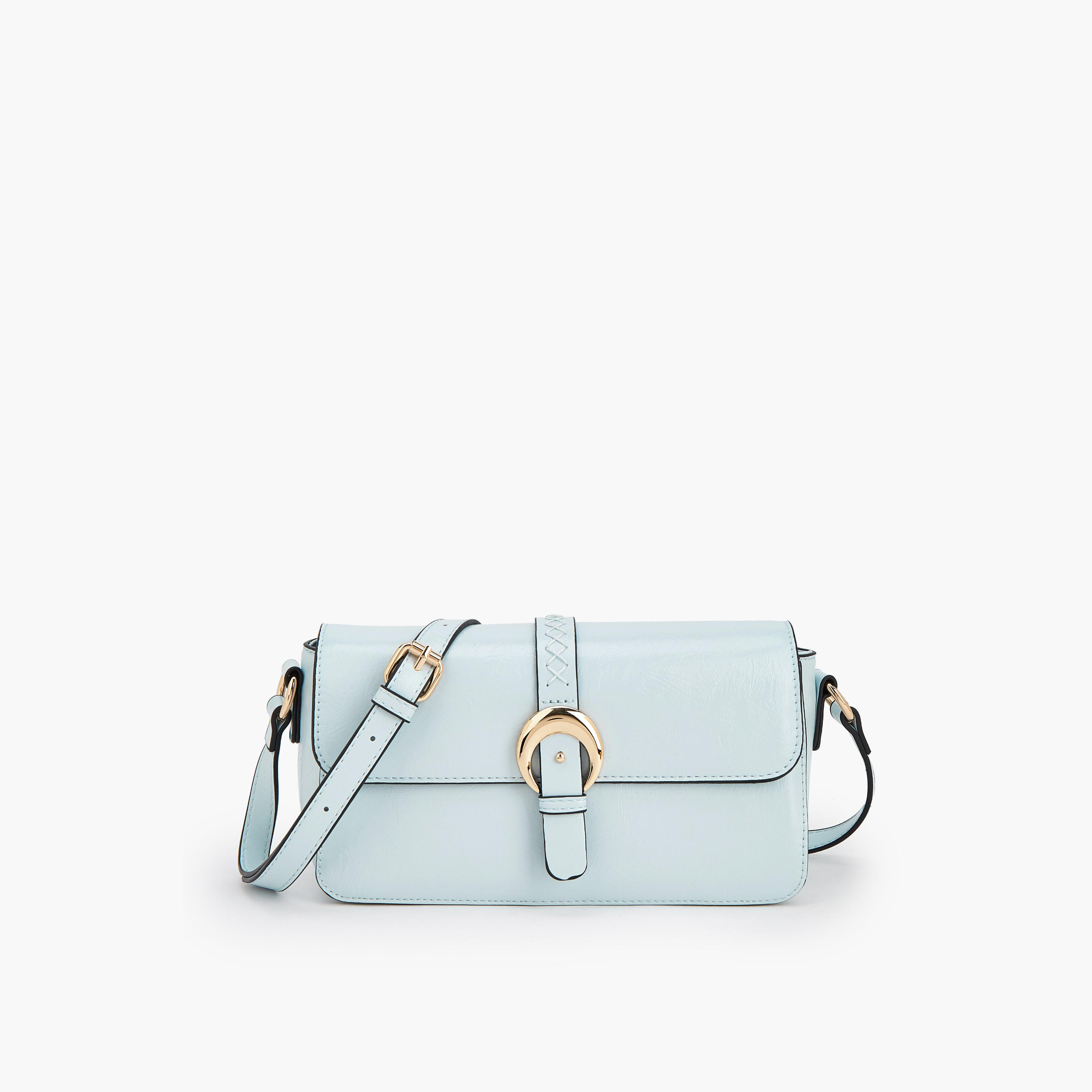 Paprika Buckle Detail Crossbody Bag with Adjustable Strap-women-bagsandwallets-handbags-image-1