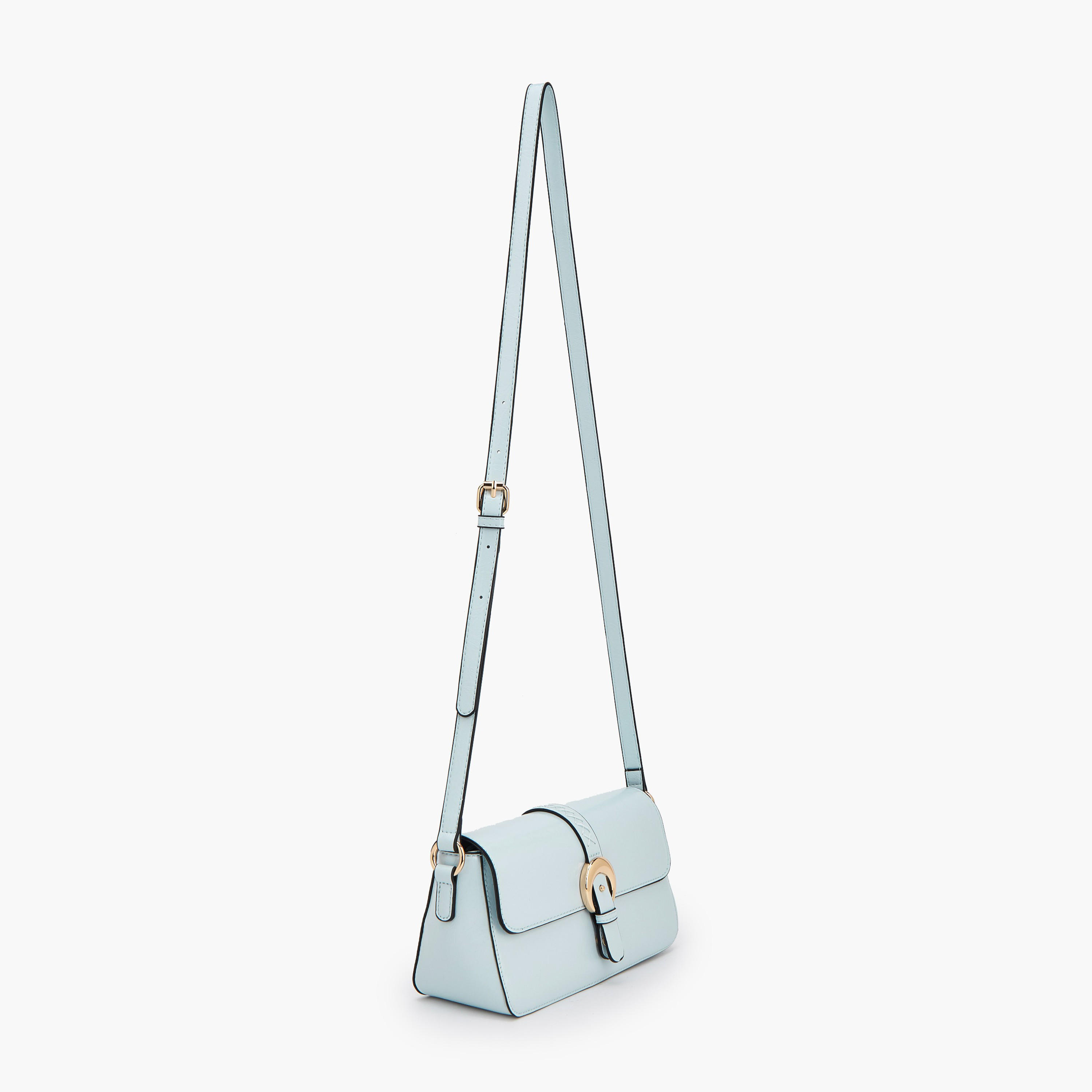 Paprika Buckle Detail Crossbody Bag with Adjustable Strap-women-bagsandwallets-handbags-image-3