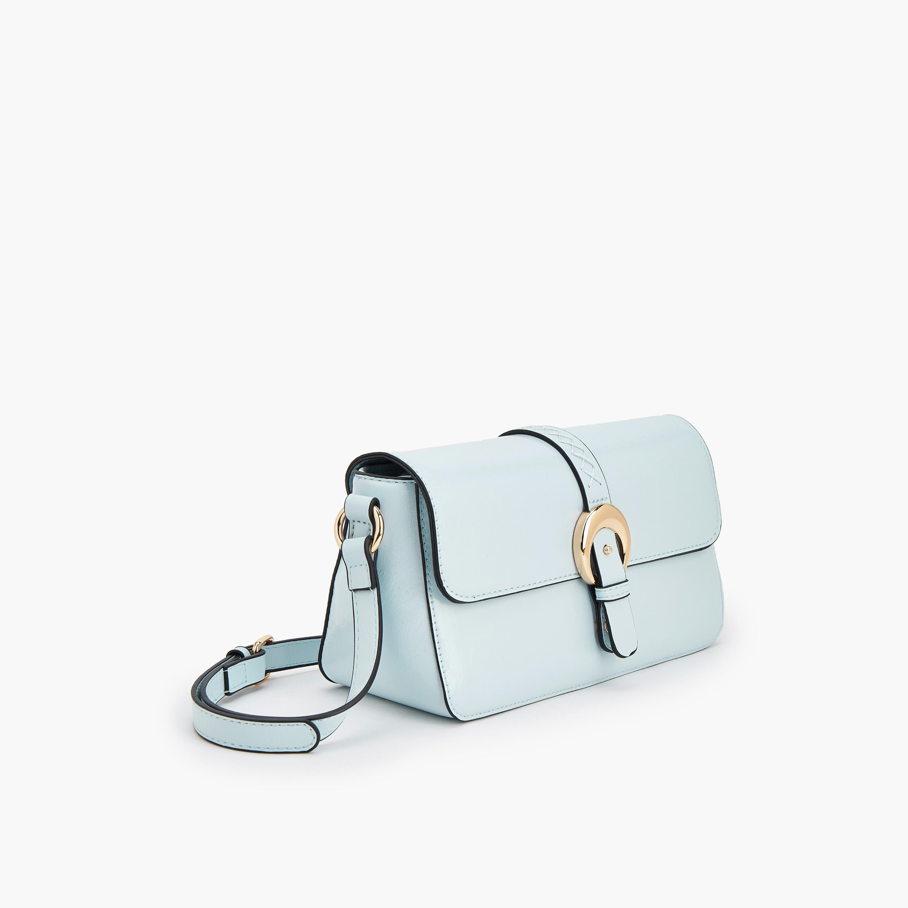 Paprika Buckle Detail Crossbody Bag with Adjustable Strap-women-bagsandwallets-handbags-image-4