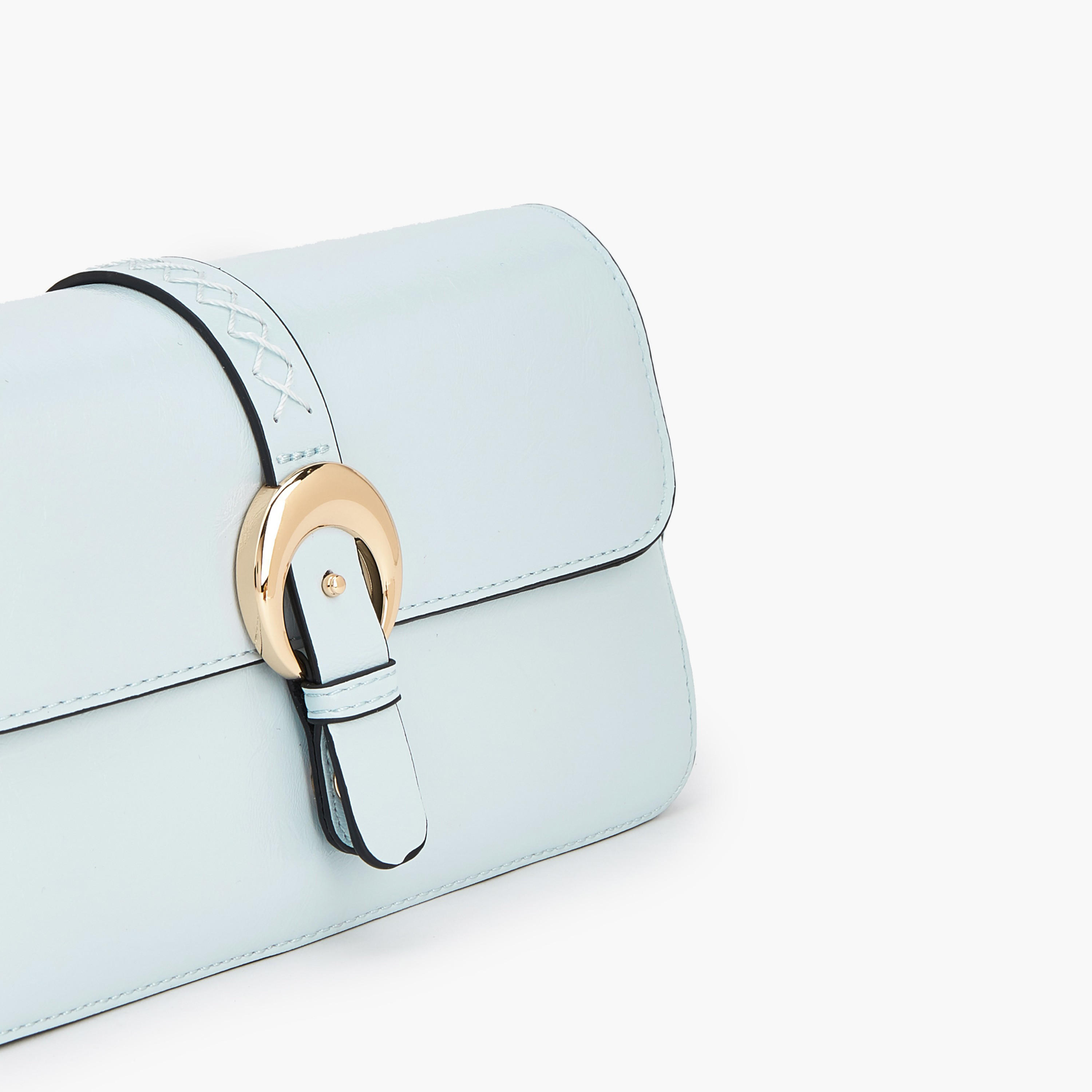 Paprika Buckle Detail Crossbody Bag with Adjustable Strap-women-bagsandwallets-handbags-image-5